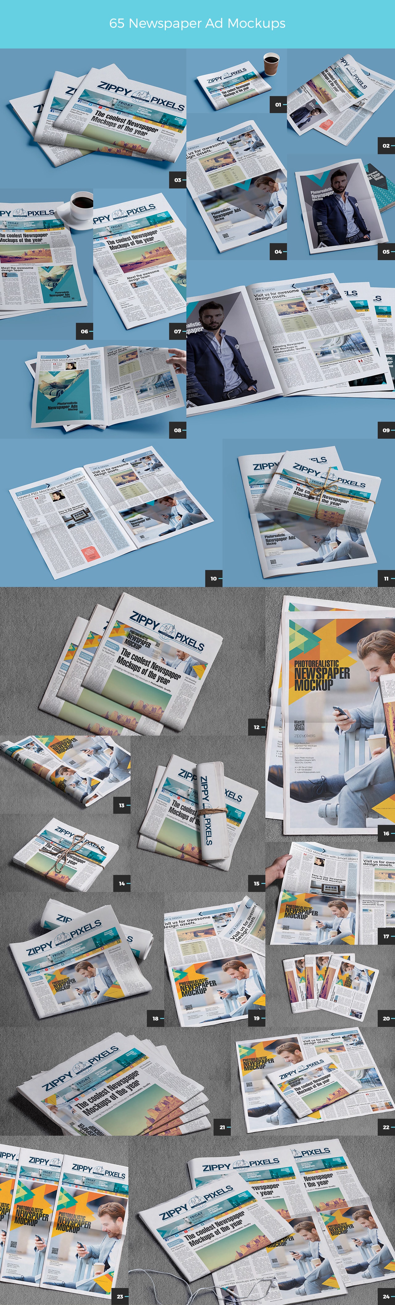 01 65 NEWSPAPER AD MOCKUPS (Part 1)