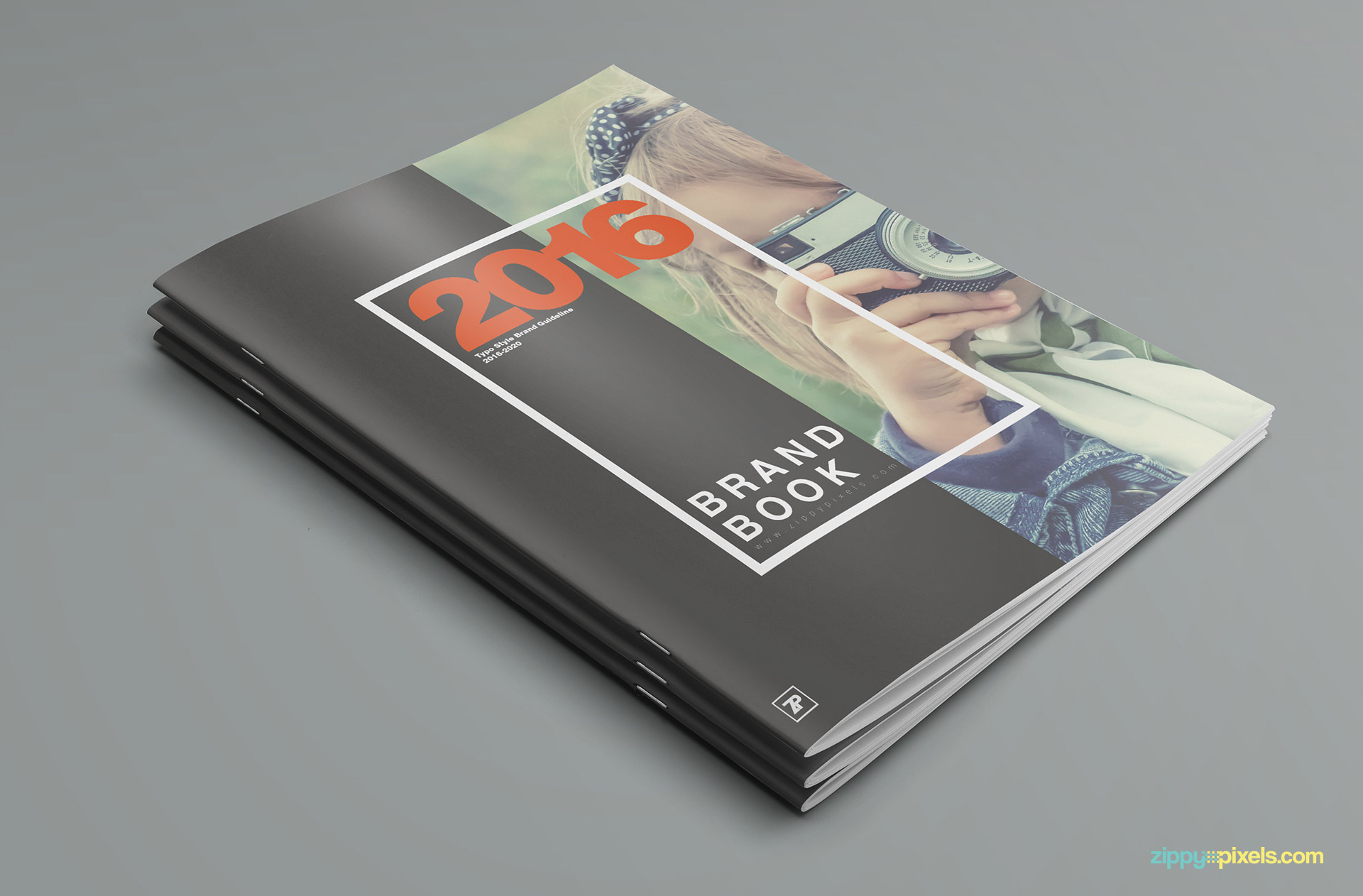 brand book template with organized layers