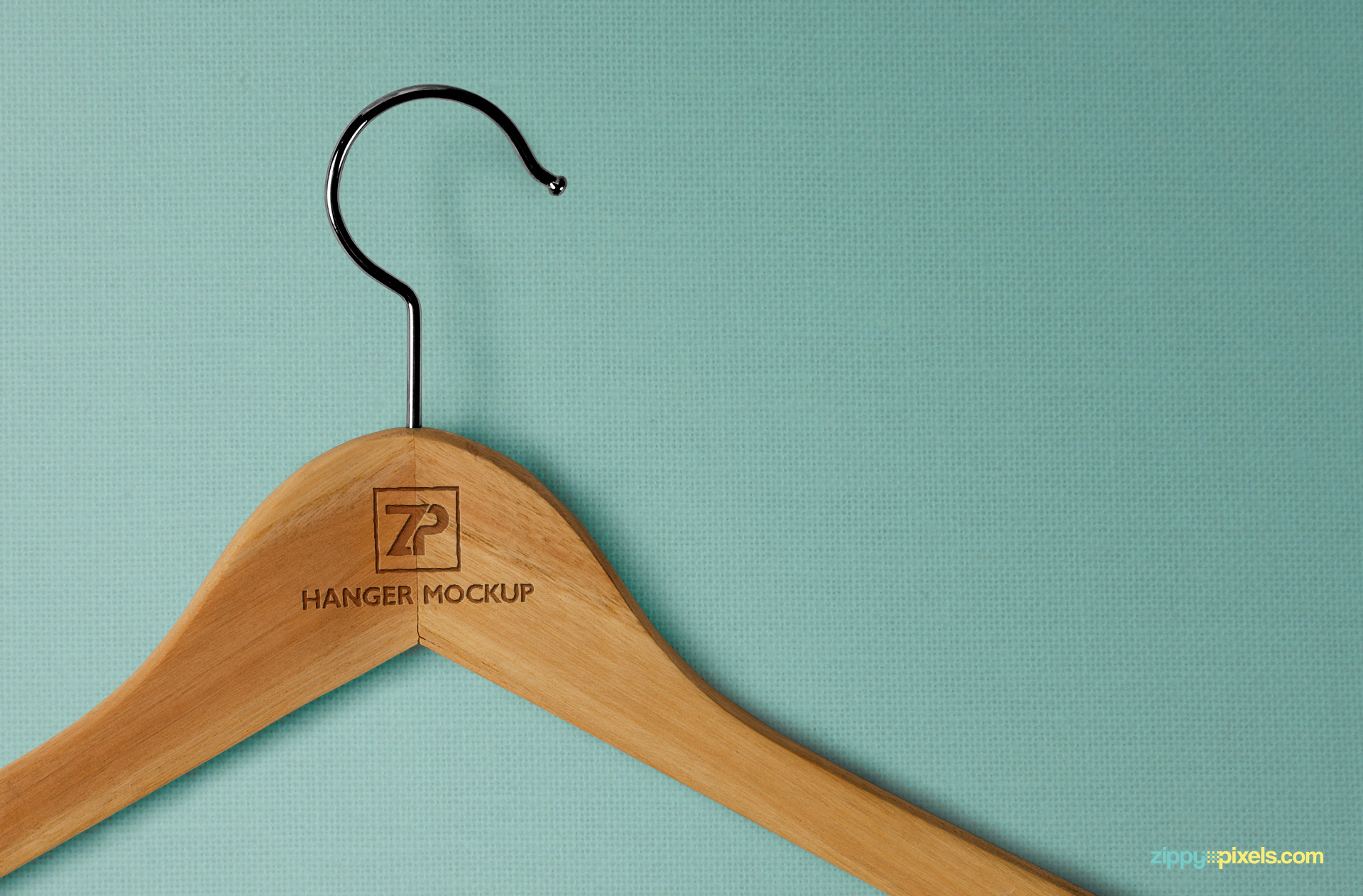 Free hanger mockups to compliment your clothing brand designs.