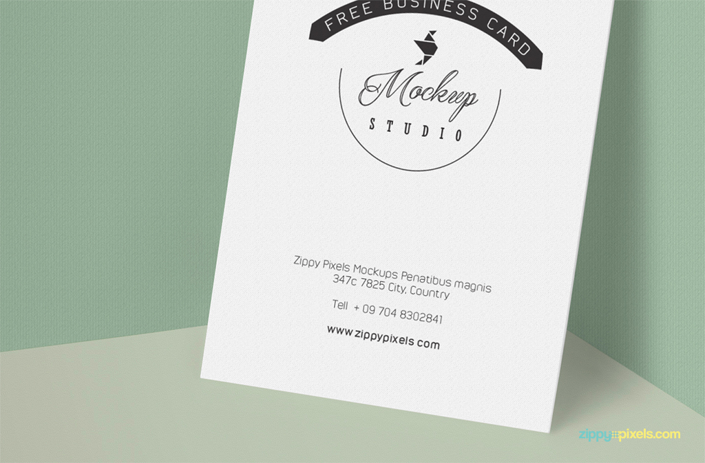 Photorealistic business card mockup