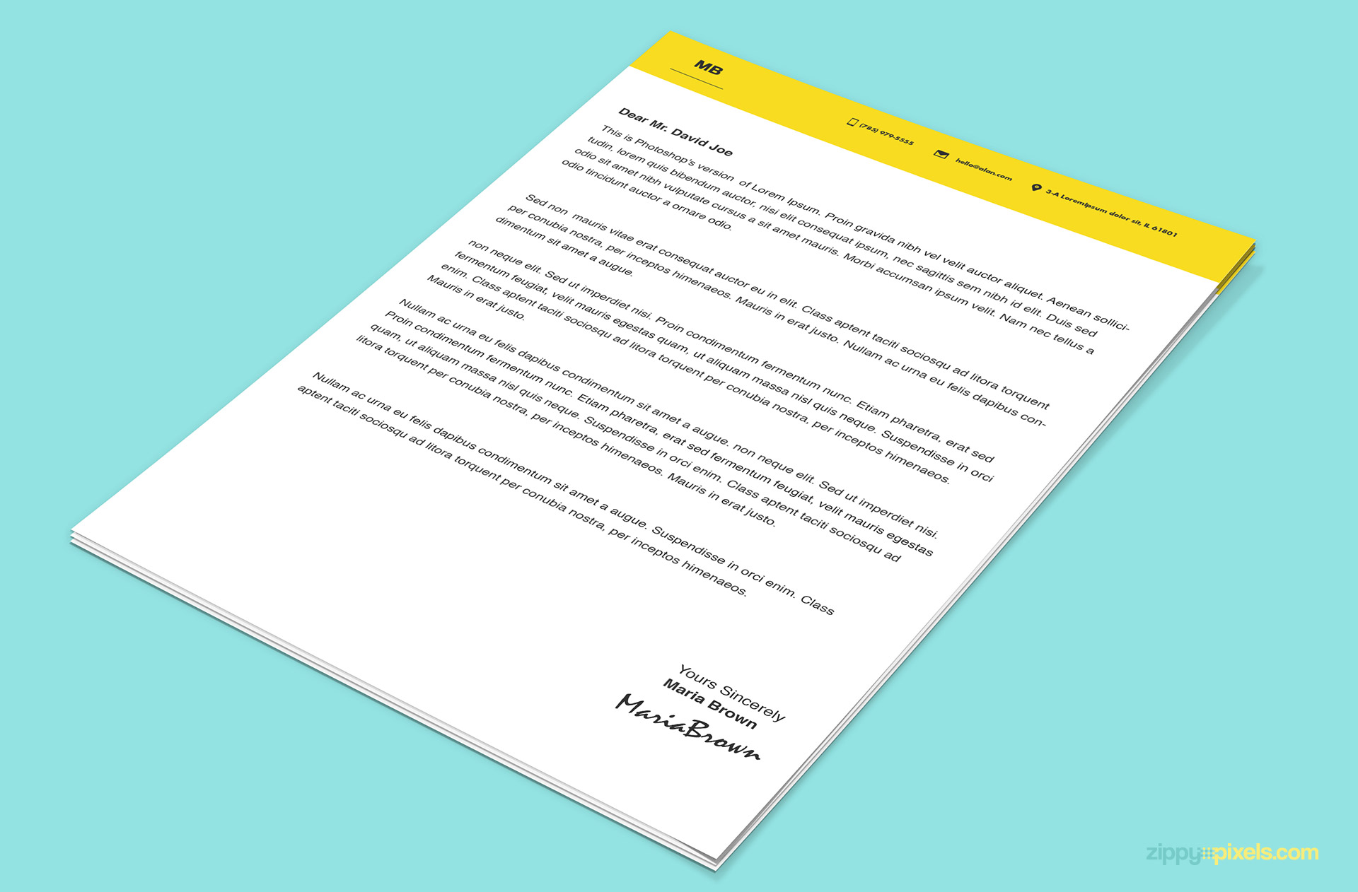 Awesome Cover letter template for your next resume.