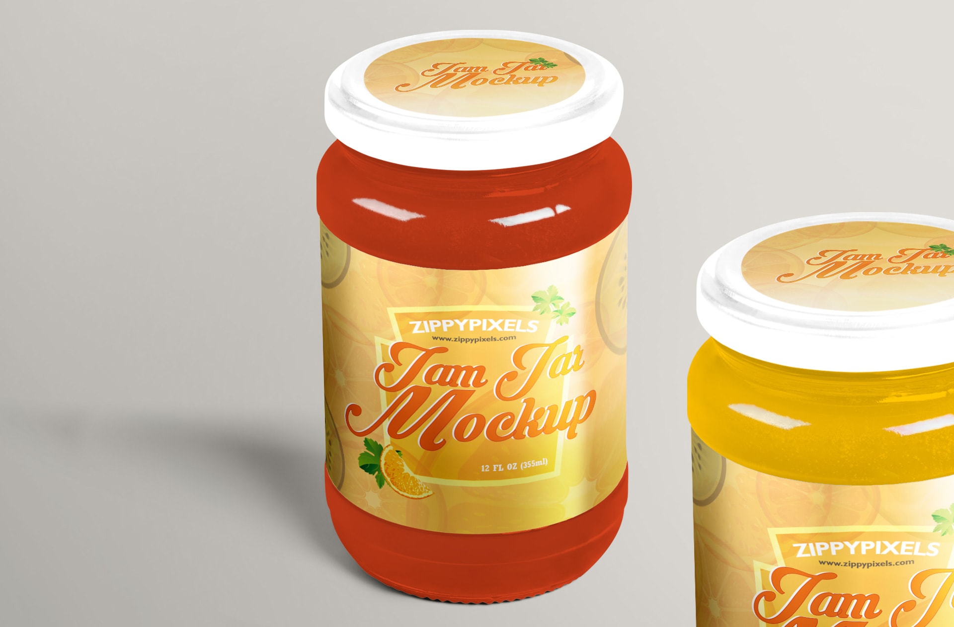 ready to use free jelly jar mockup