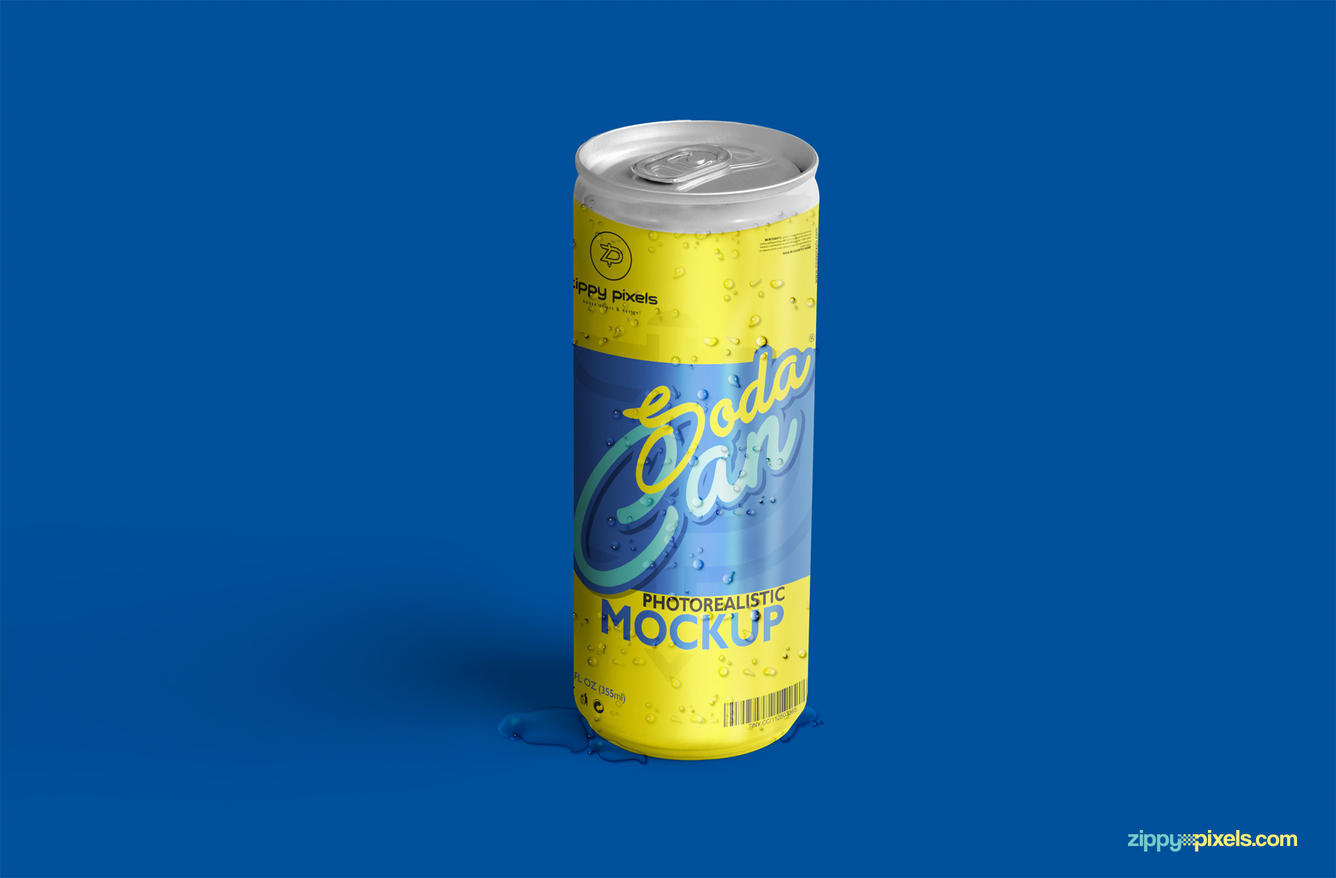 realistic psd soda can for branding