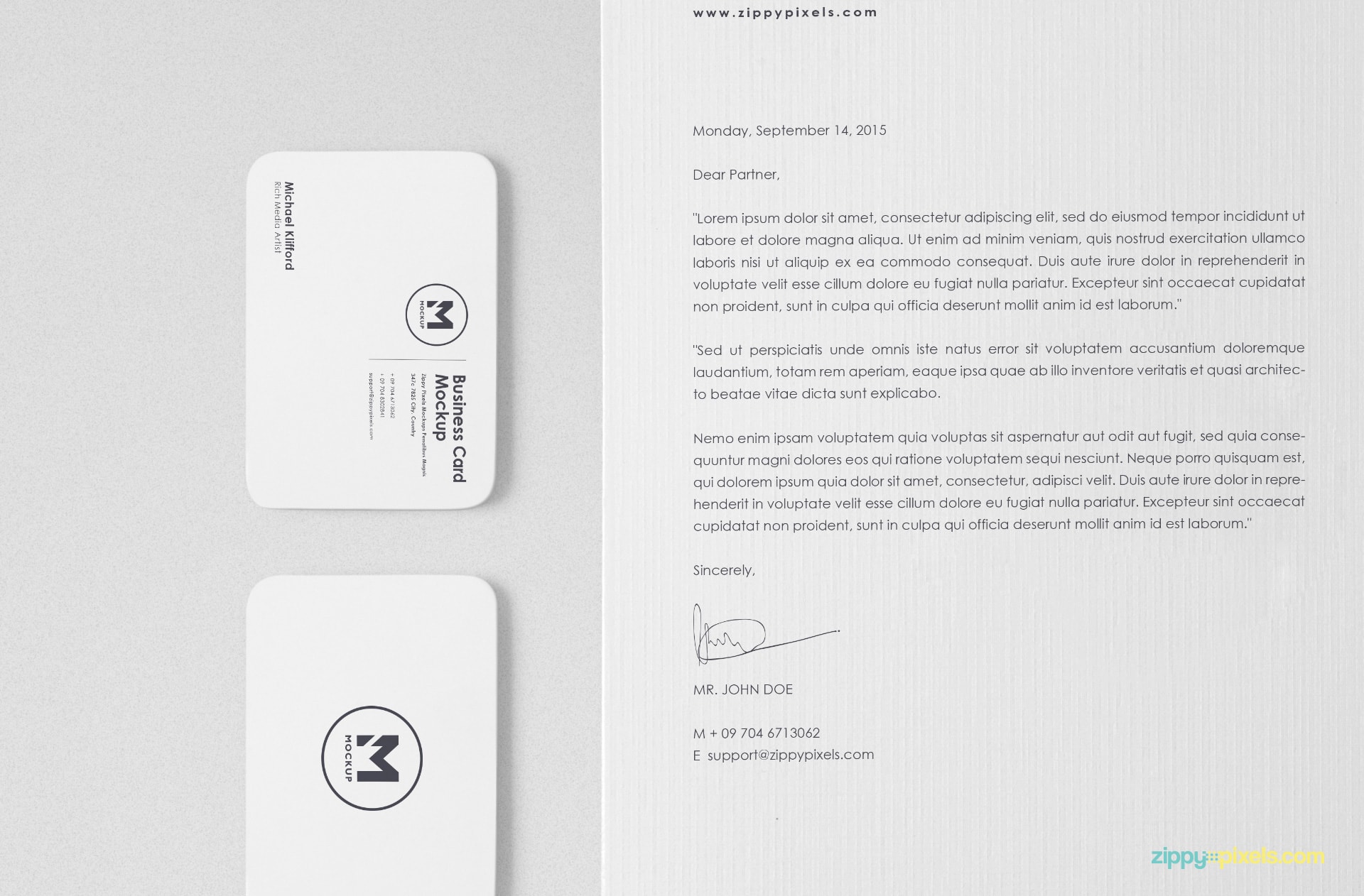 perfect way to showcase your letterhead and business card designs