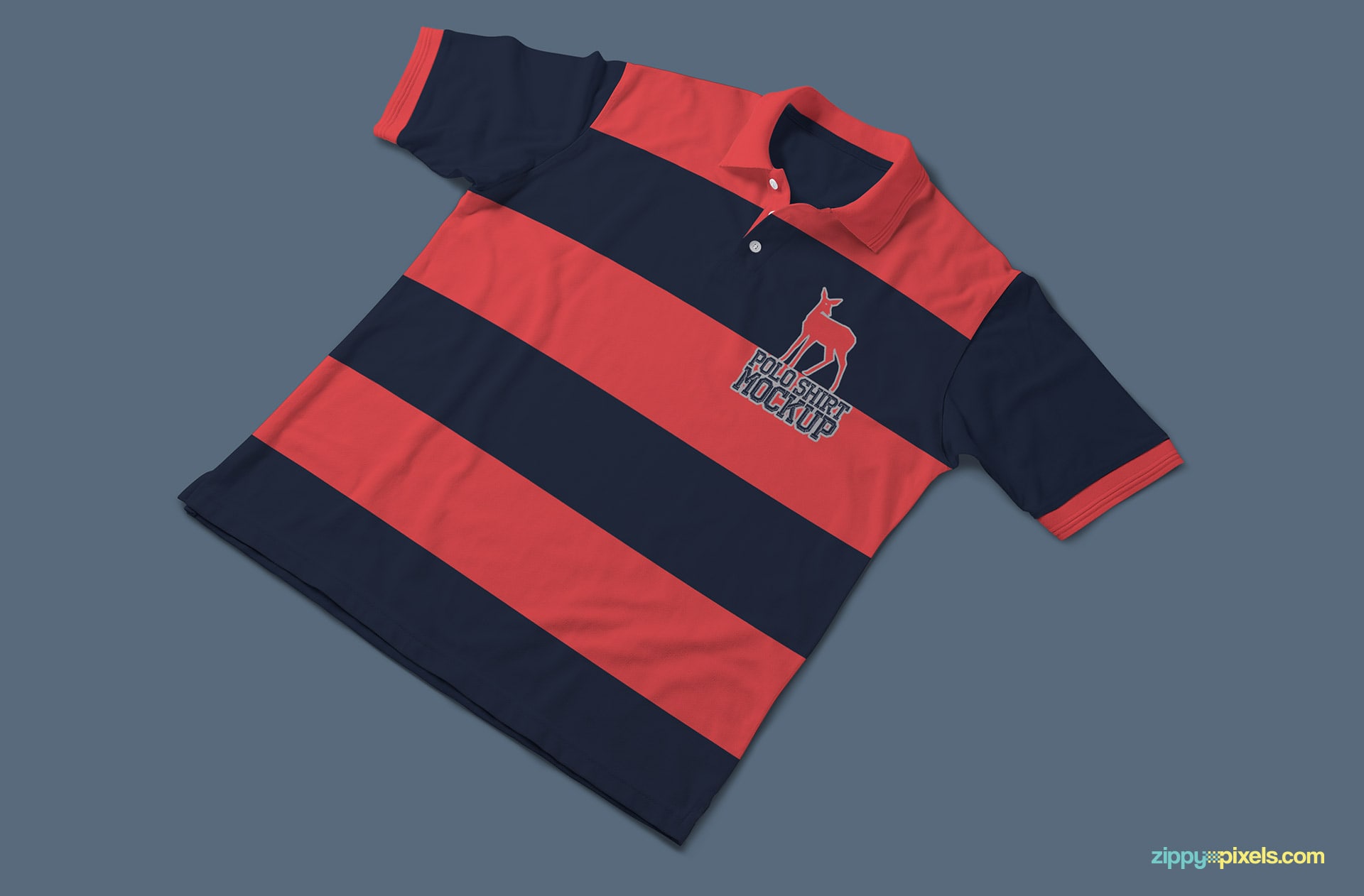 Twin tone polo shirt mockup