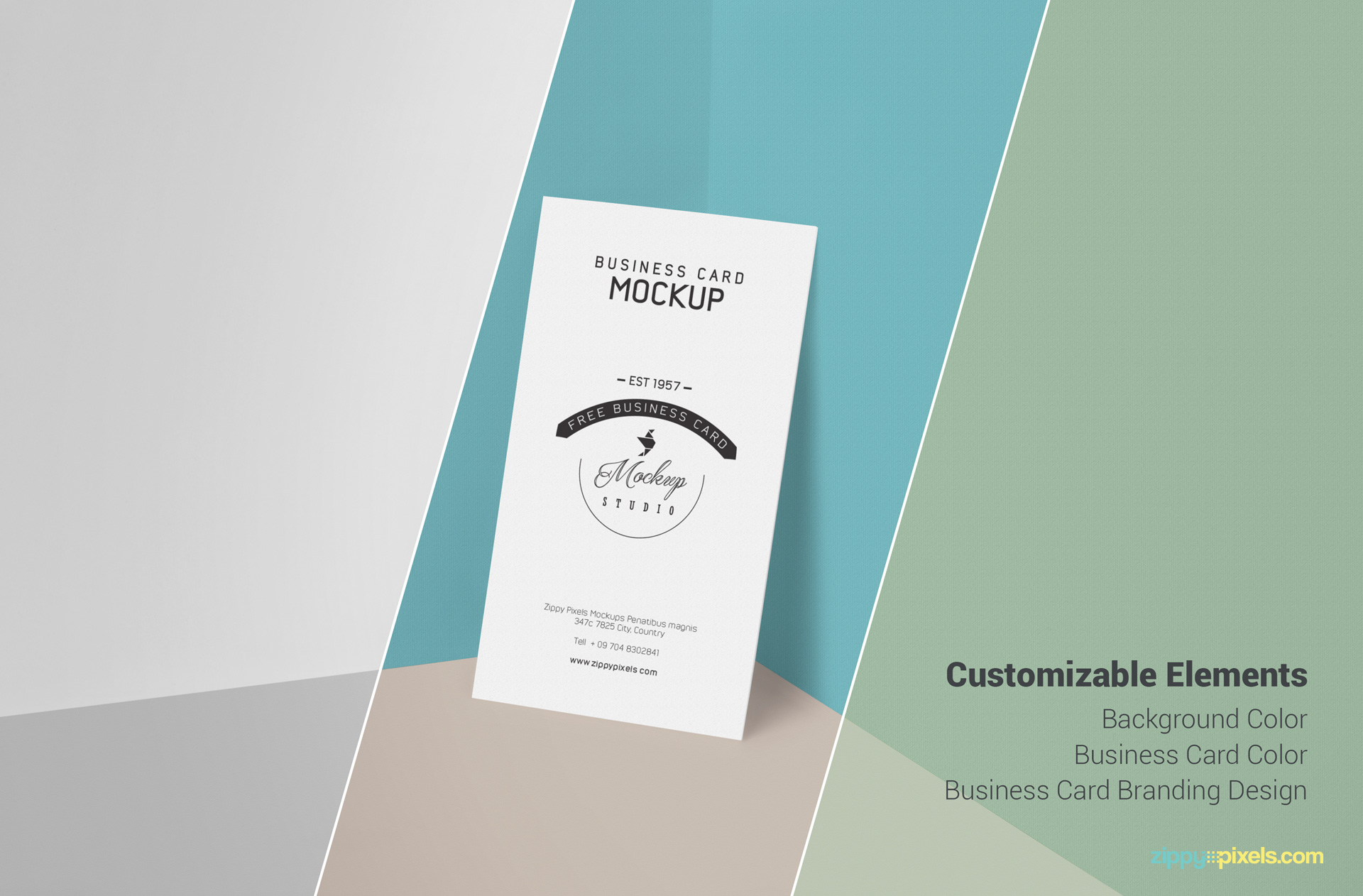 Free editable PSD business card mockup