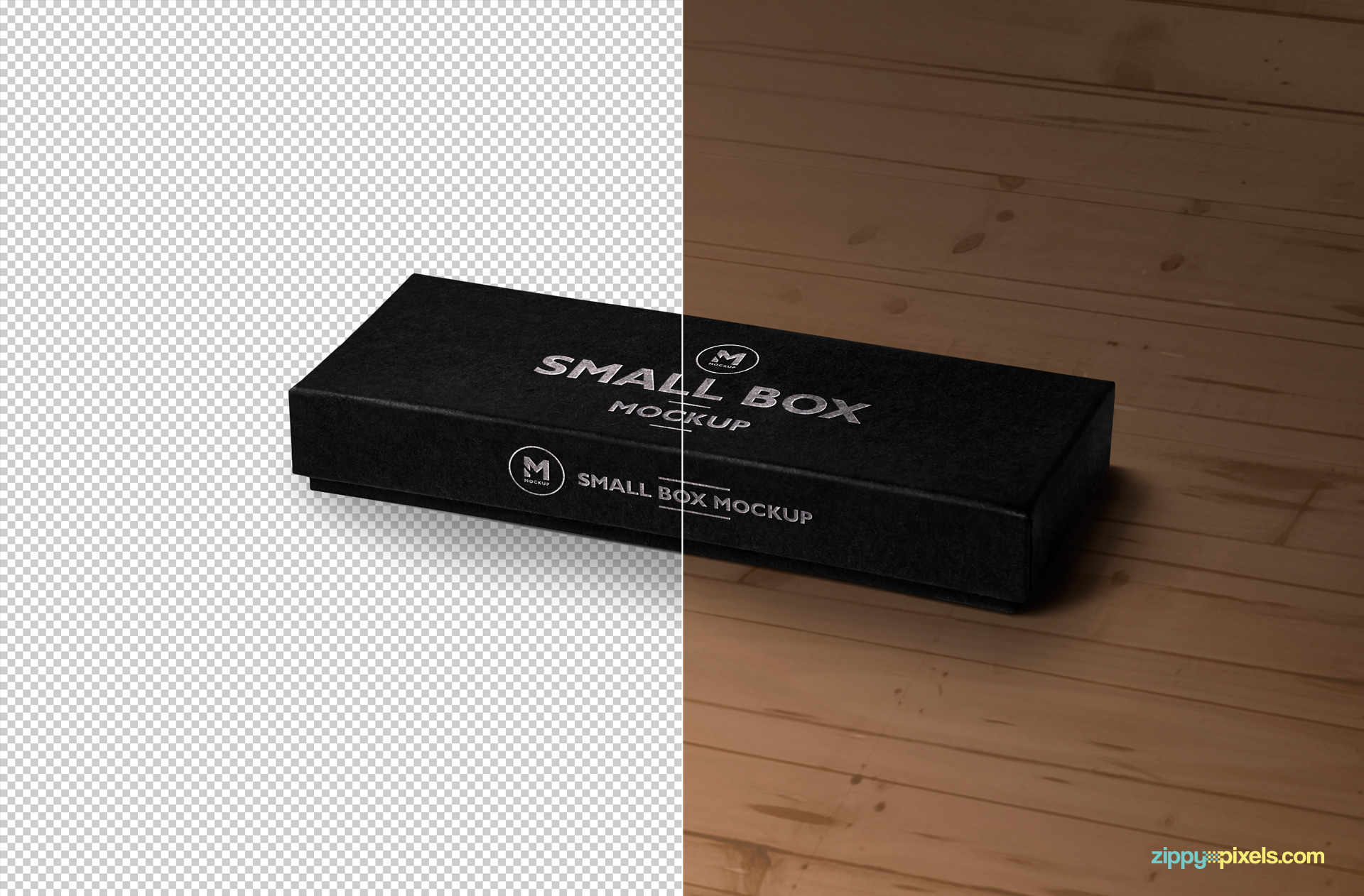 free psd box mockup with customizable top & front design