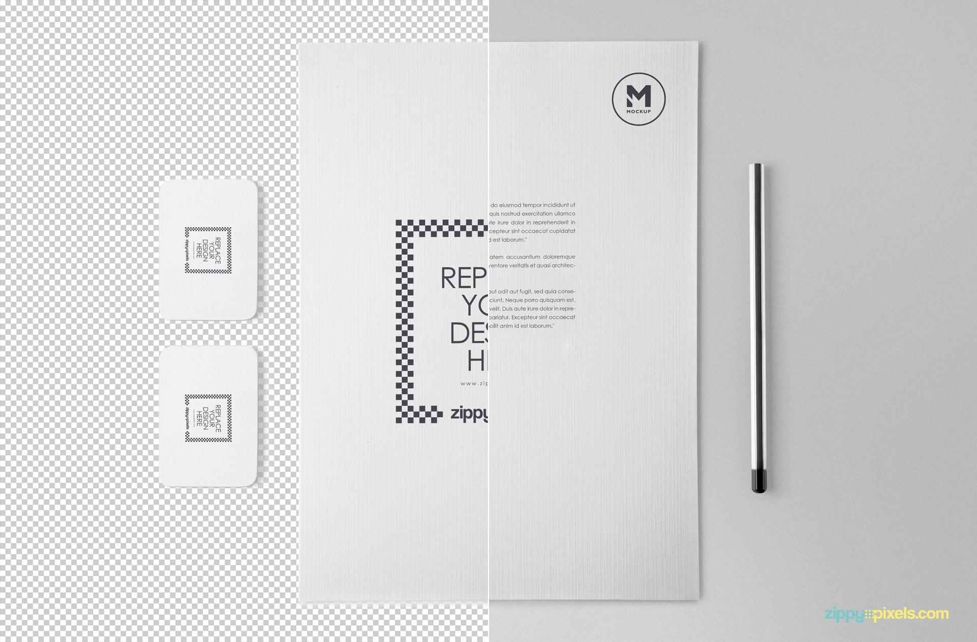 free customizable stationery mockup psd