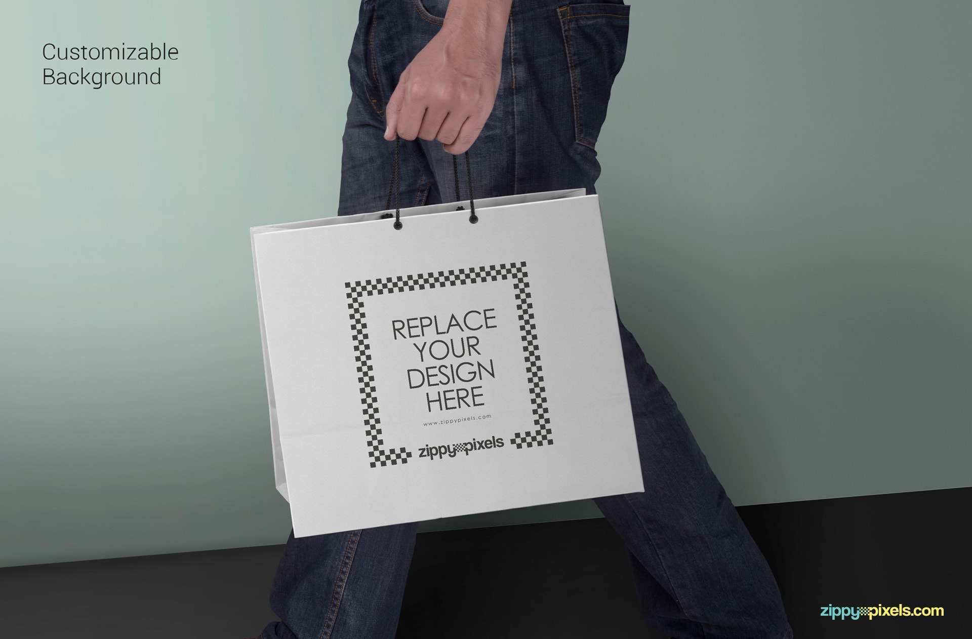 free customizable shopping bag psd