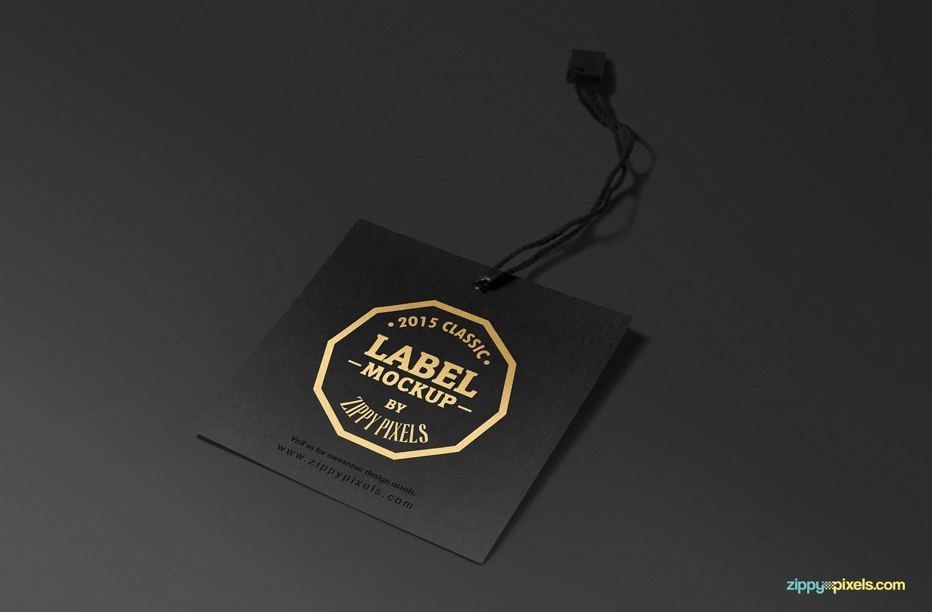 Hanging tag mockup PSD.