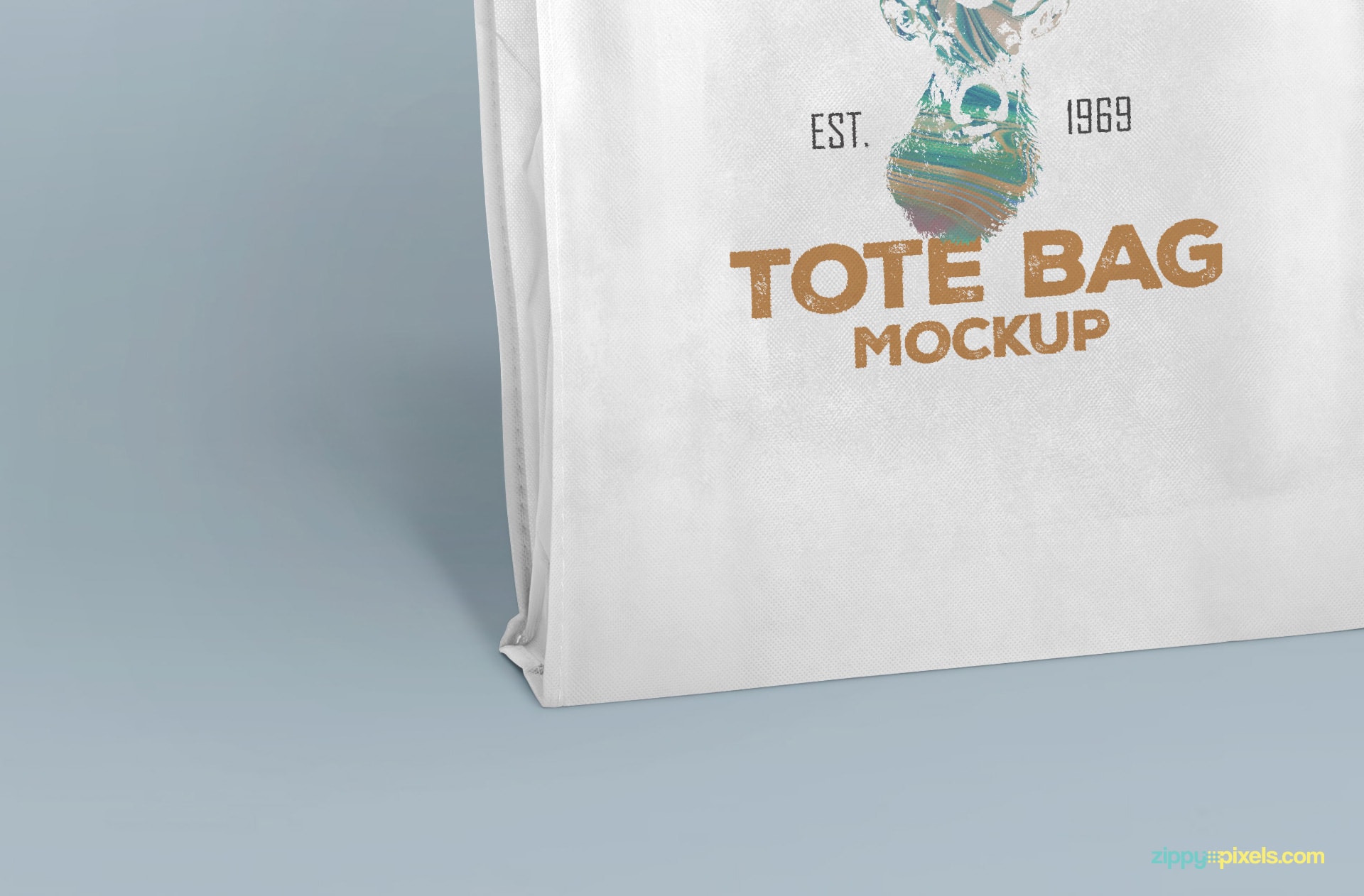 Free shopping bag mockup with editable colors