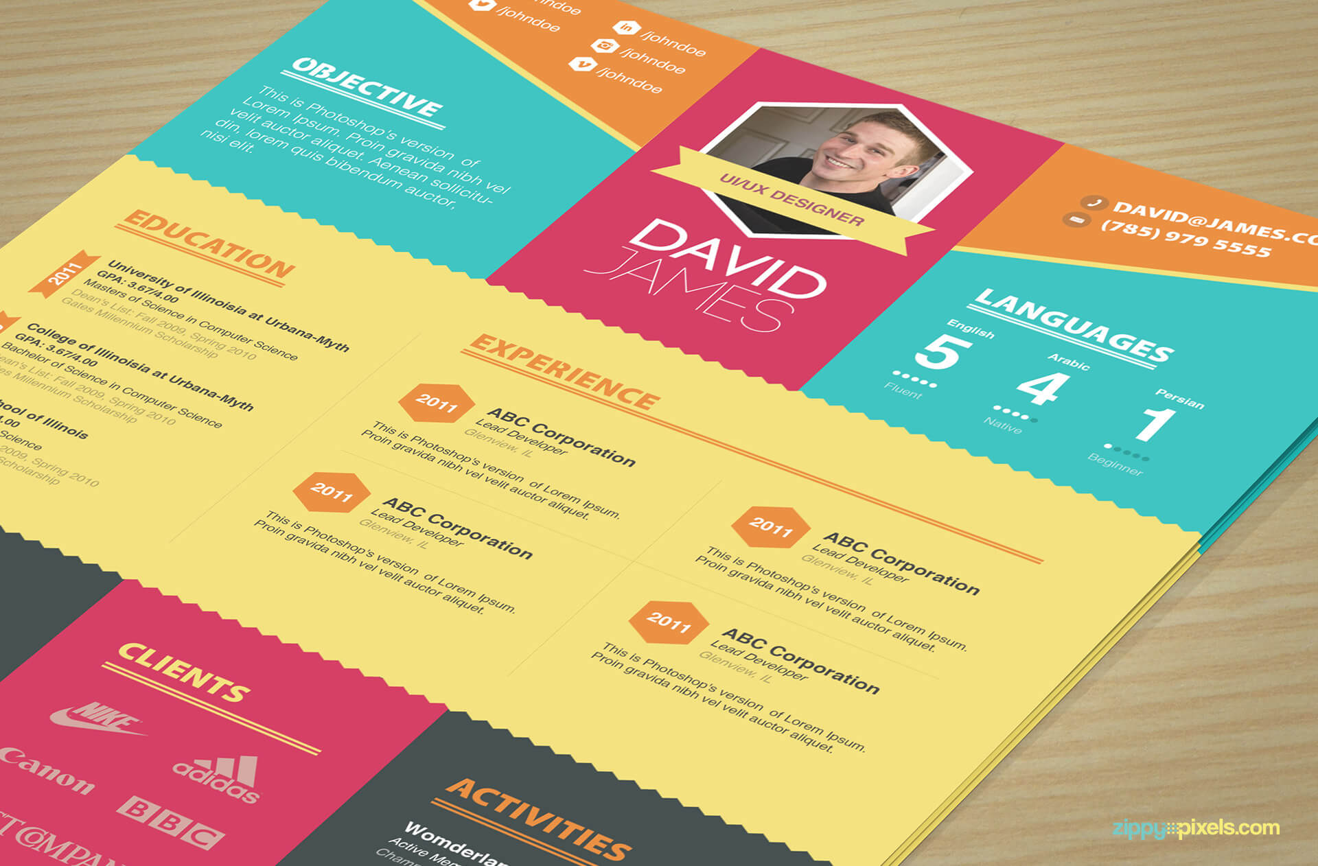 Colorful Creative Resume Template 1