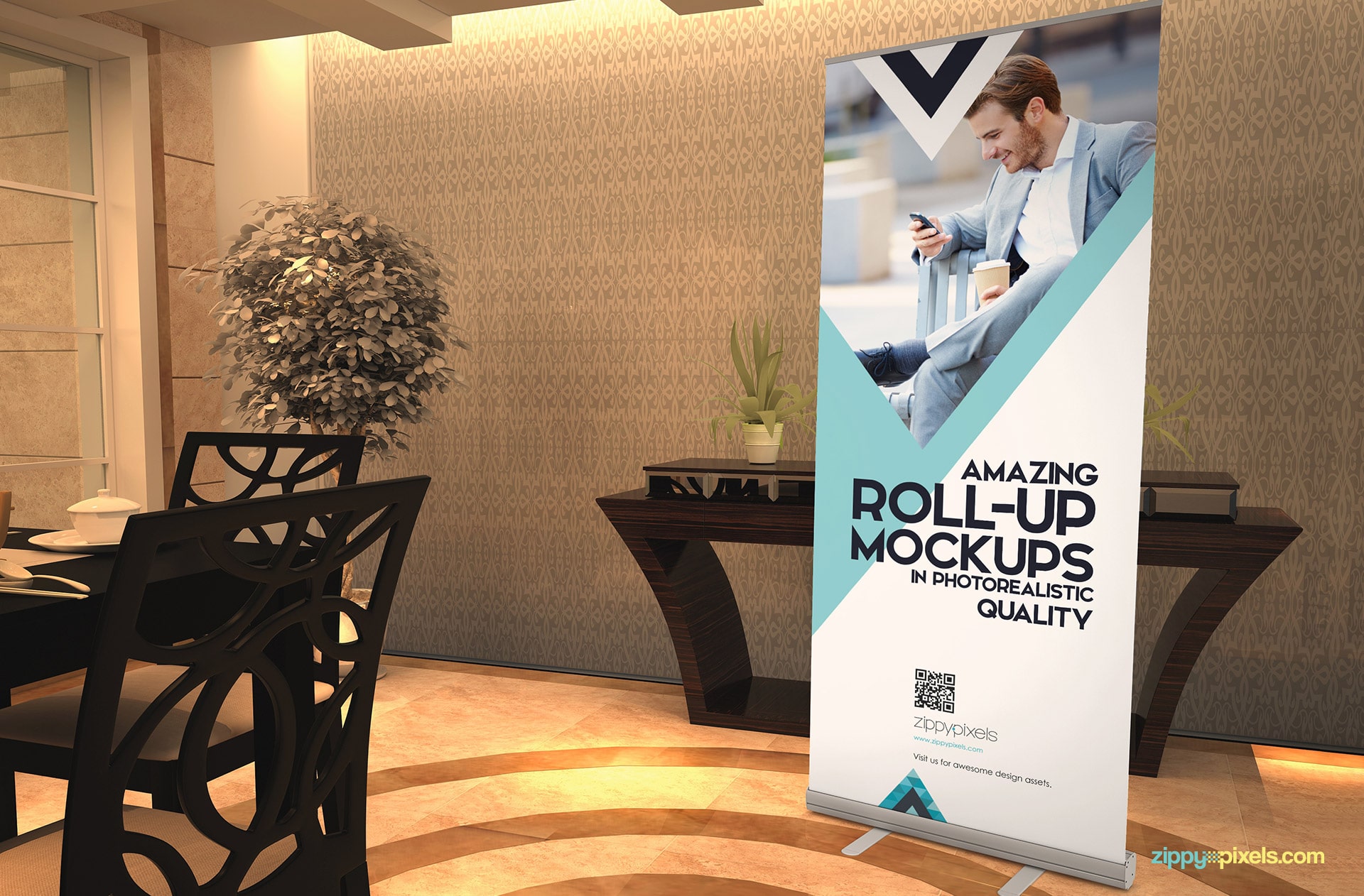 Attractive pull-up banner psd to make your designs shine.