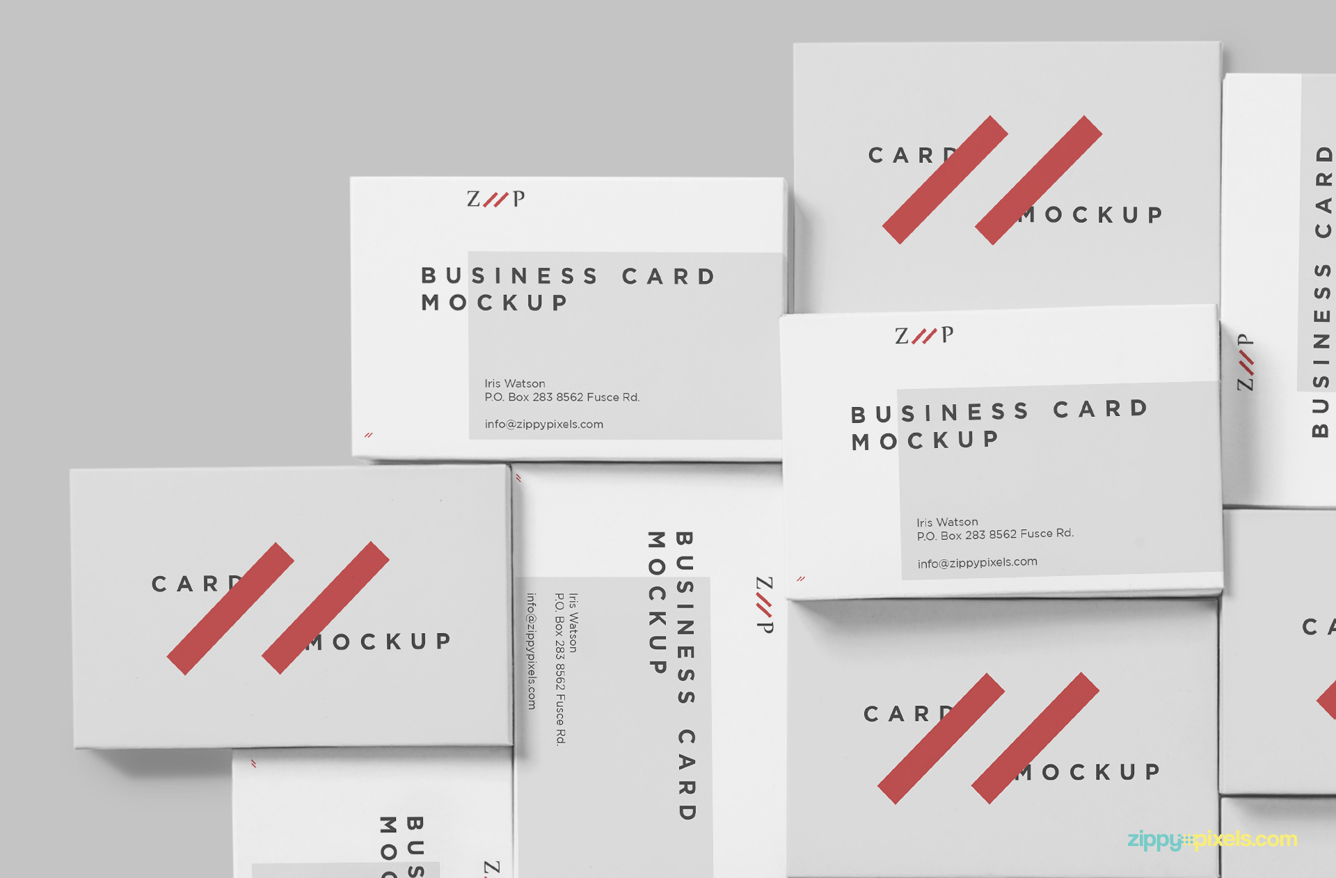 Attractive visiting cards mockup.