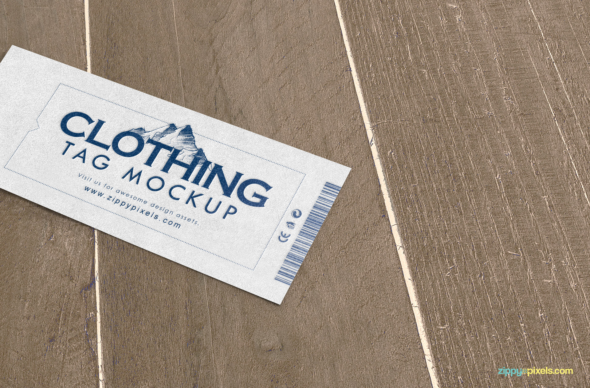 close up view of high quality tag mockup psd