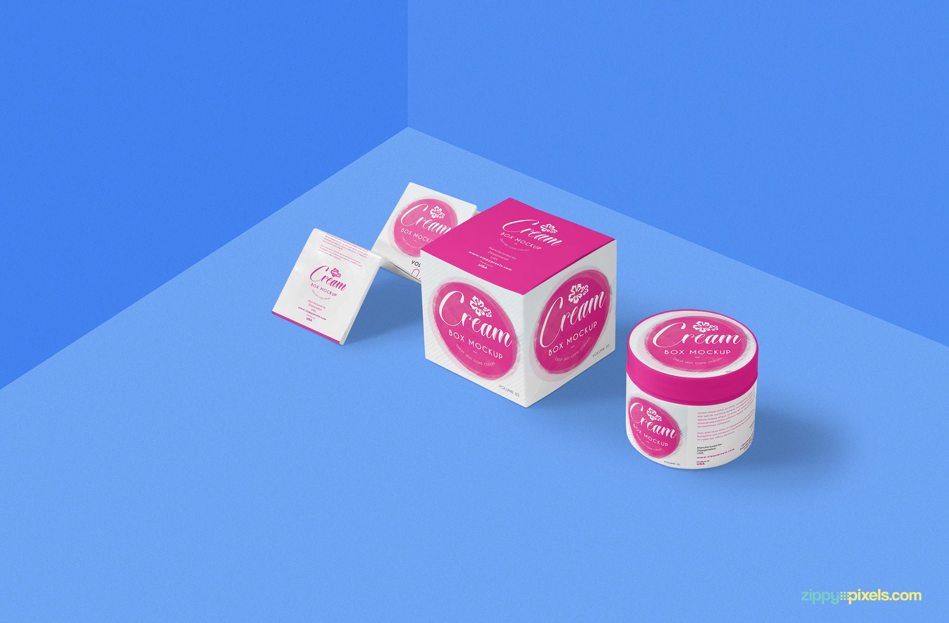 Free beautiful cosmetic cream mockup.