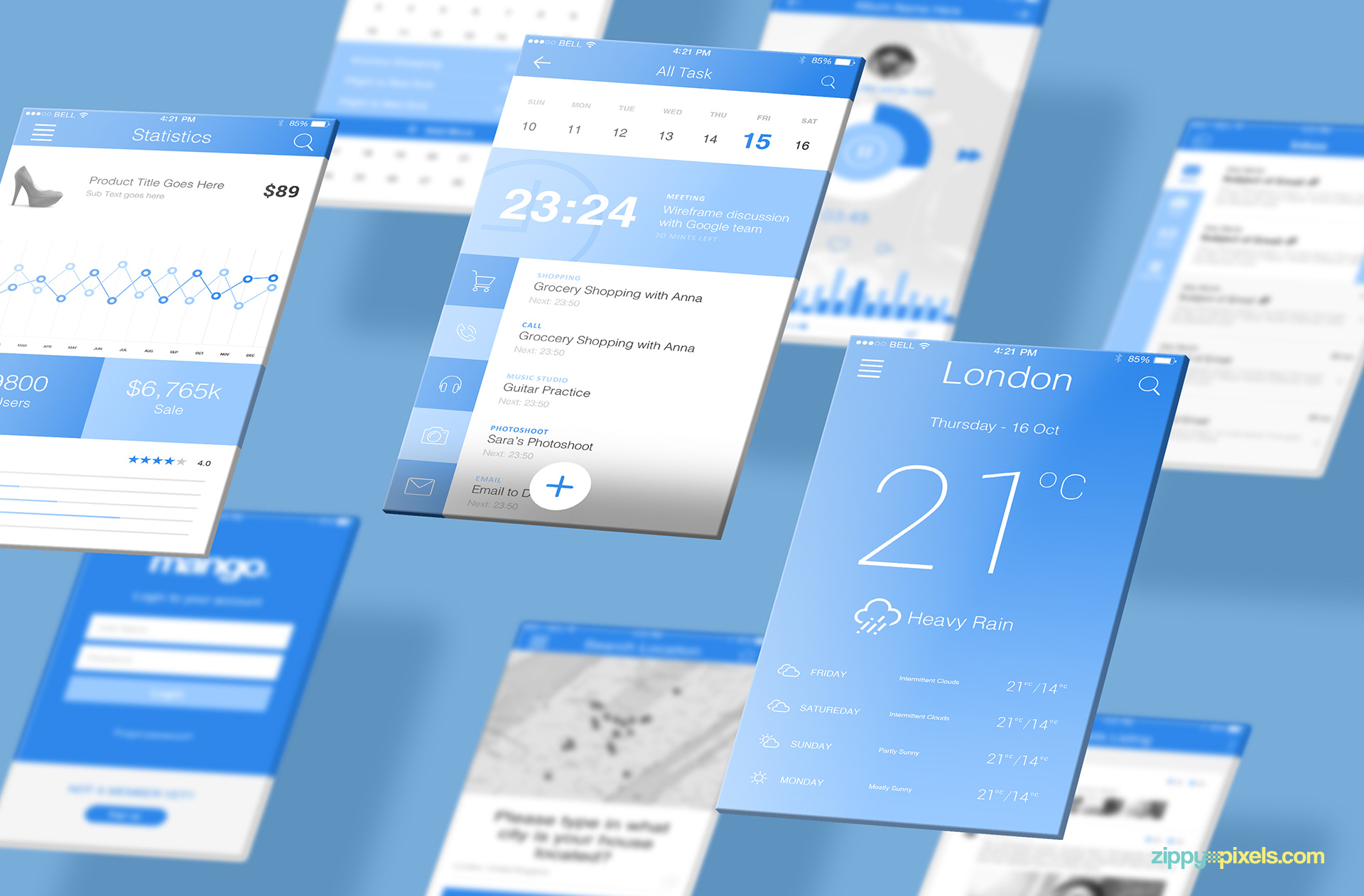 Customize everything in this iOS mobile screen mockup.