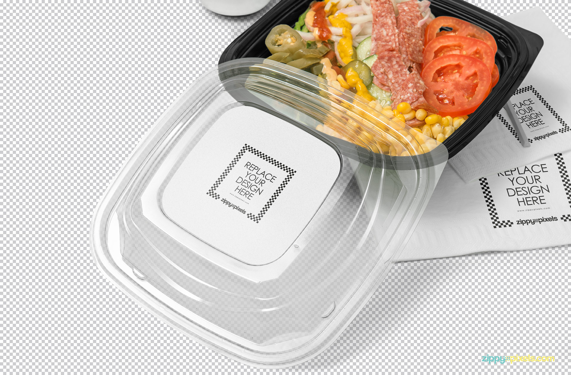 You can edit this PSD of food packaging mockup using Photoshop.