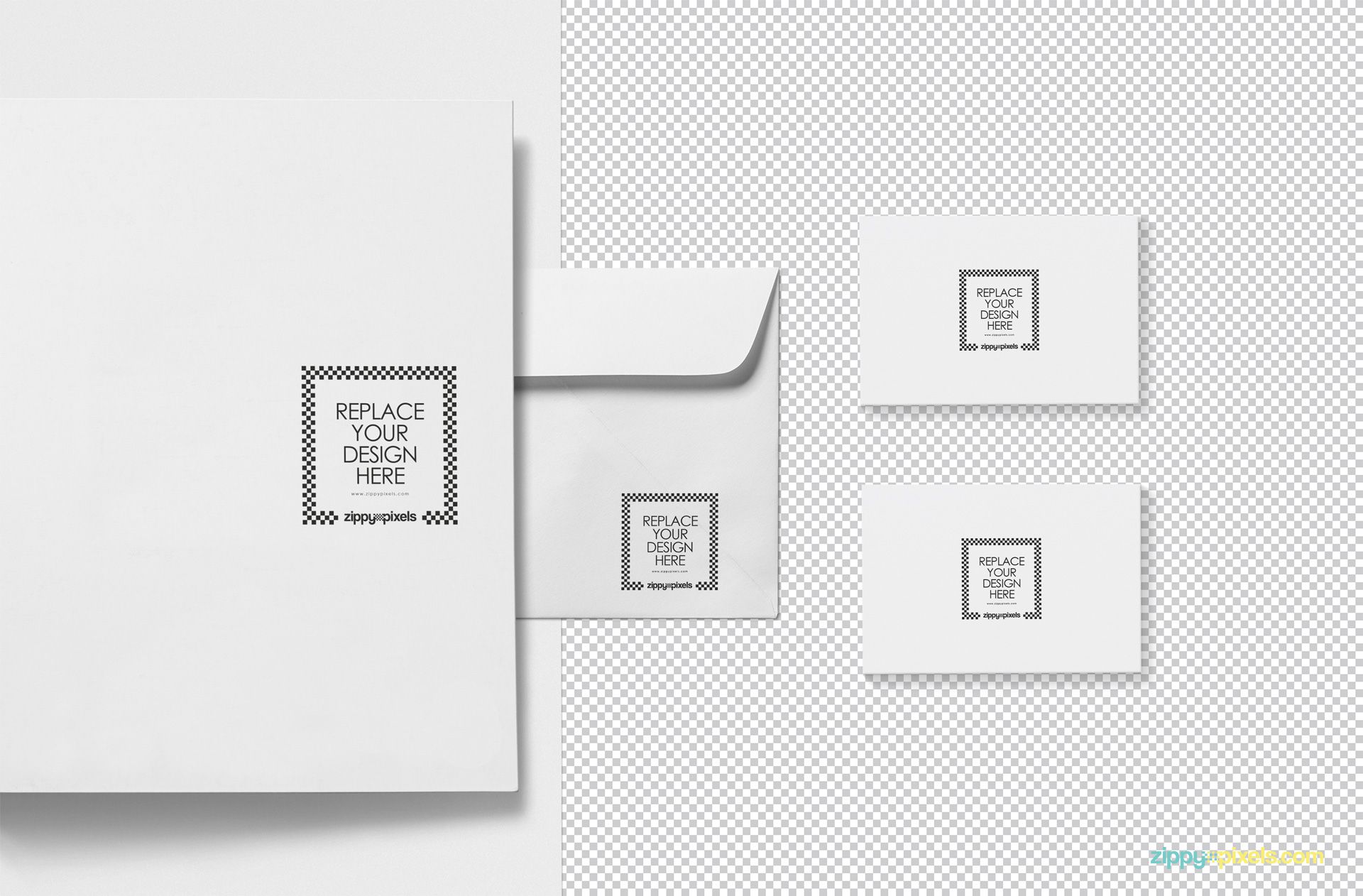 Plain editable stationery mockup PSD.