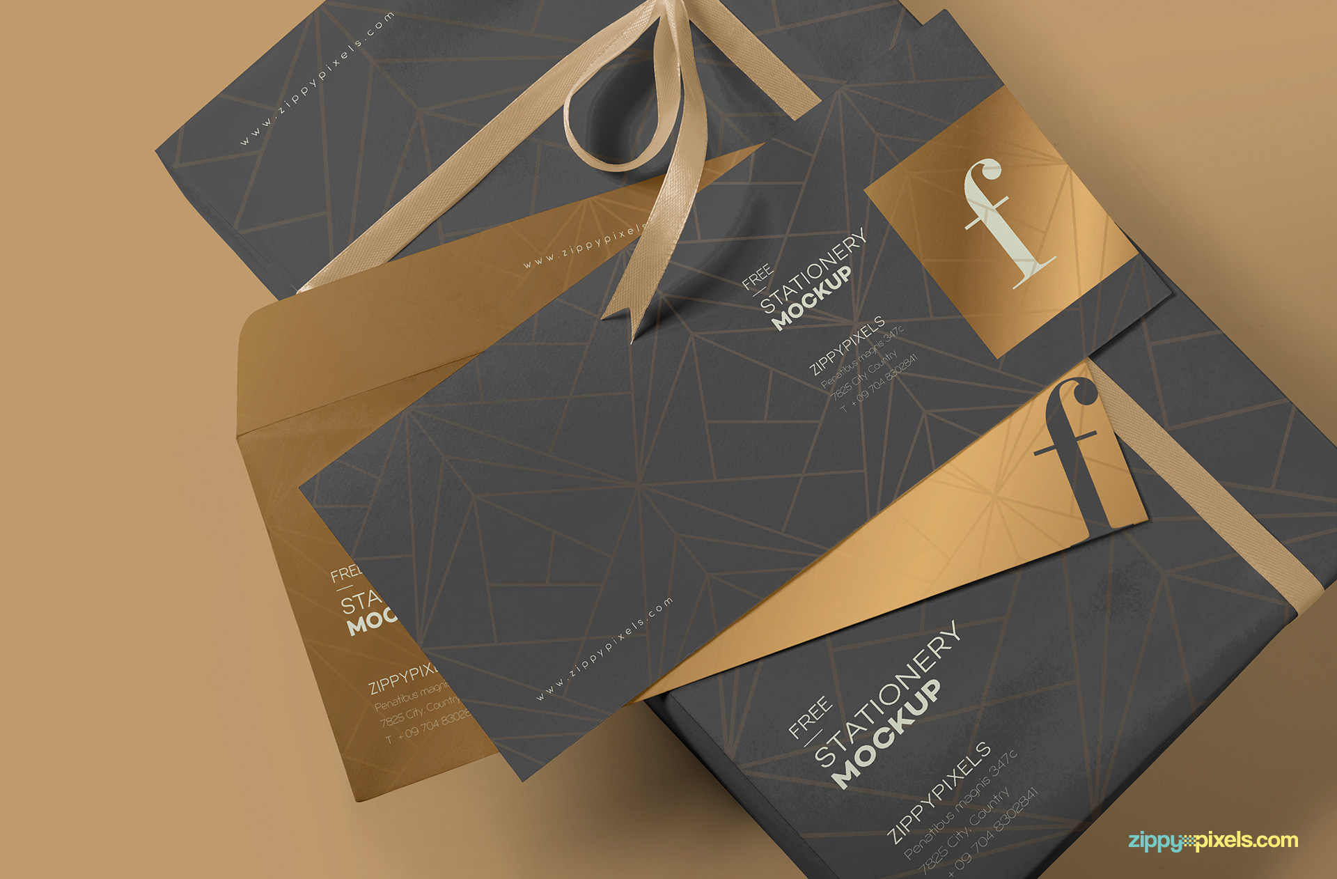 Free luxury envelope mock up.