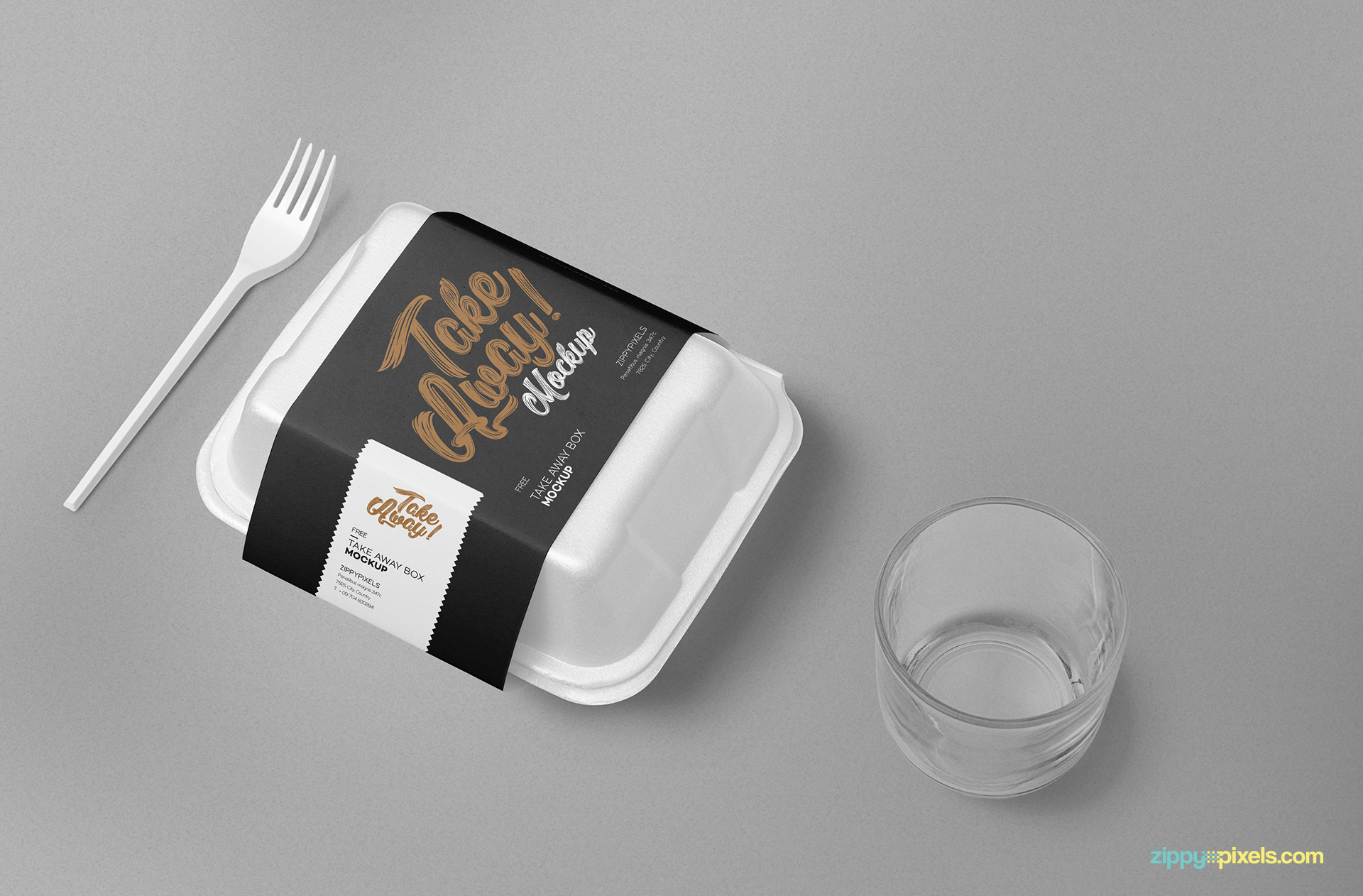 Free food packaging mockup.