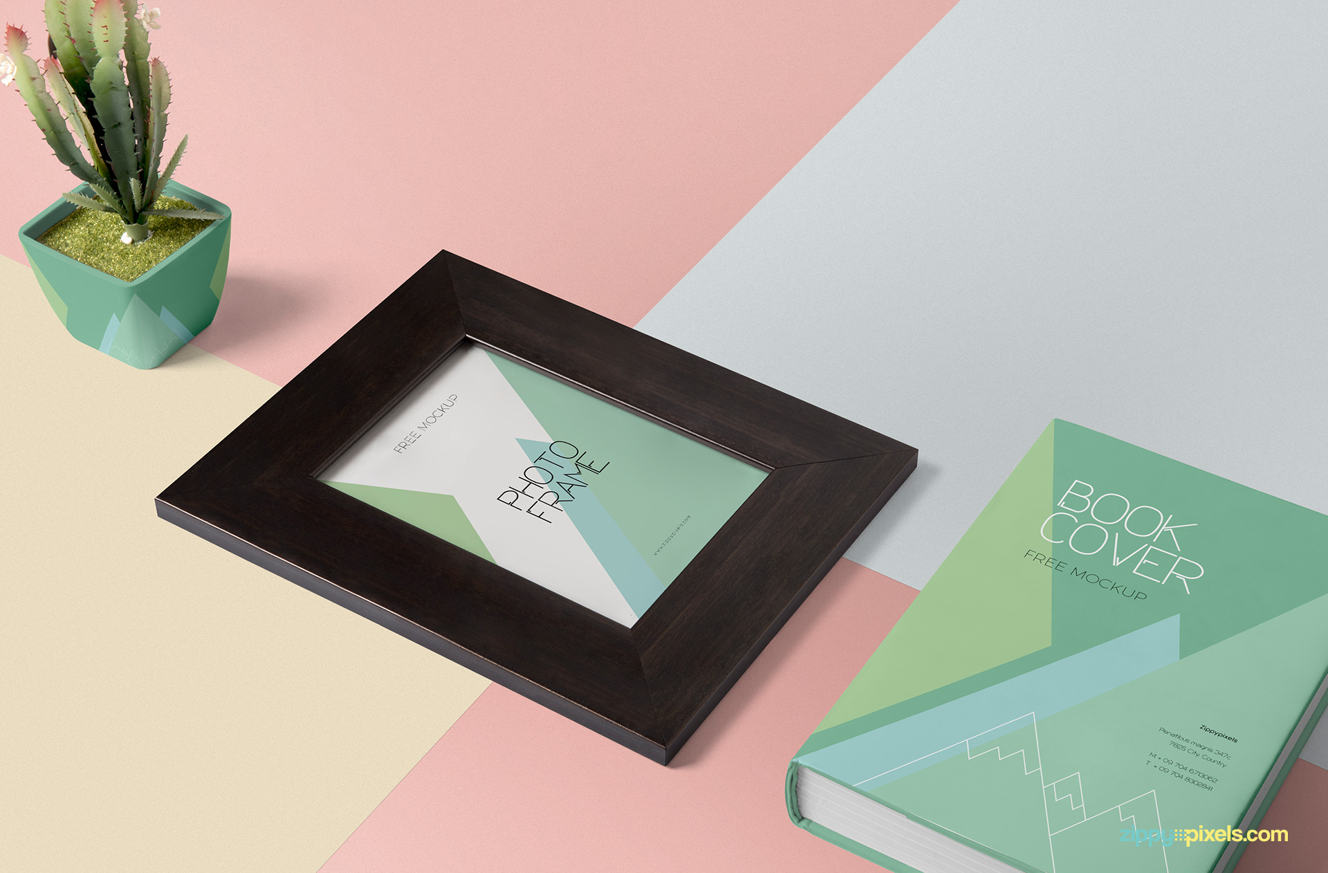 Free frame mockup PSD.