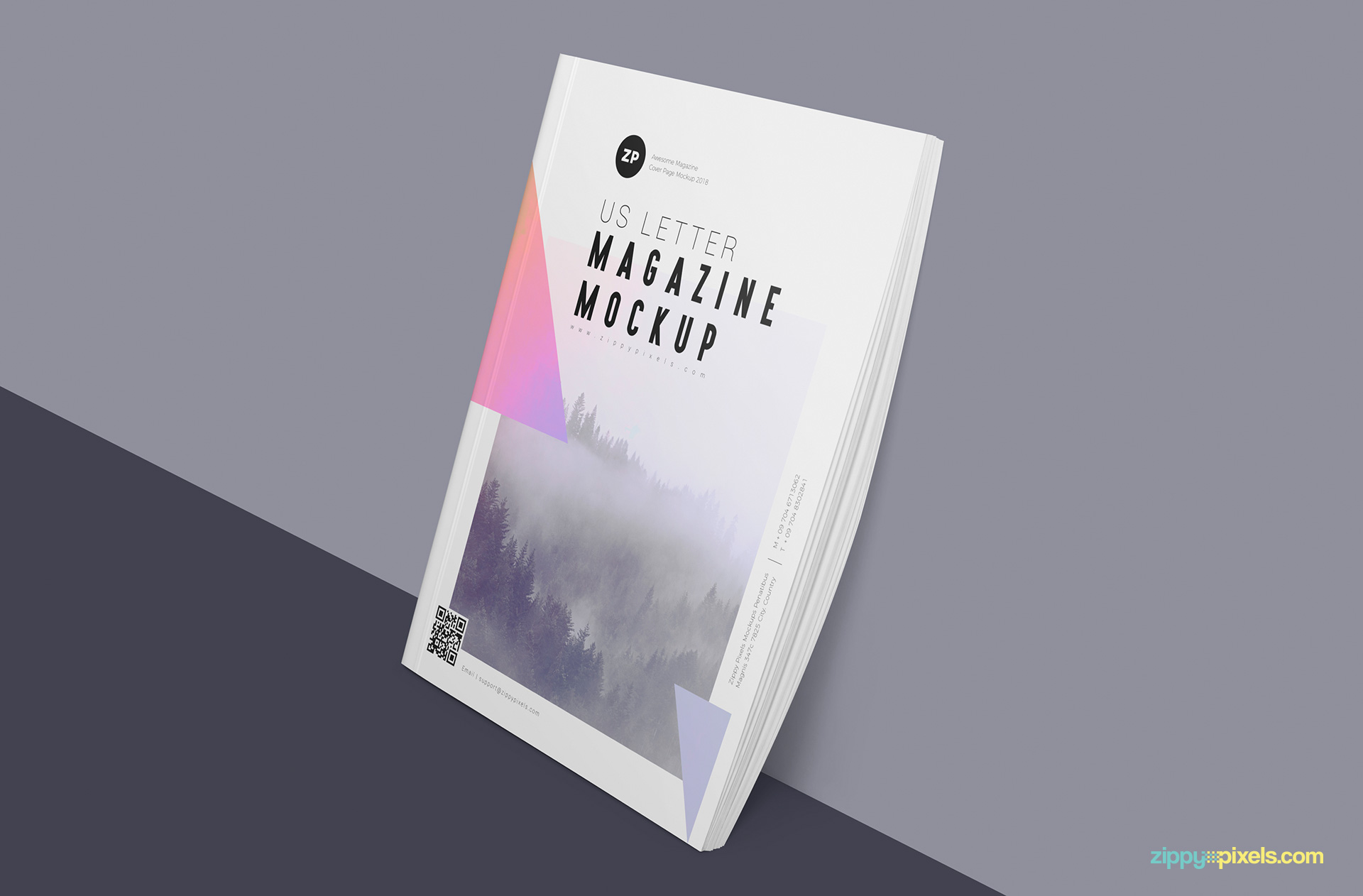 You can edit stack of this free magazine mockup.