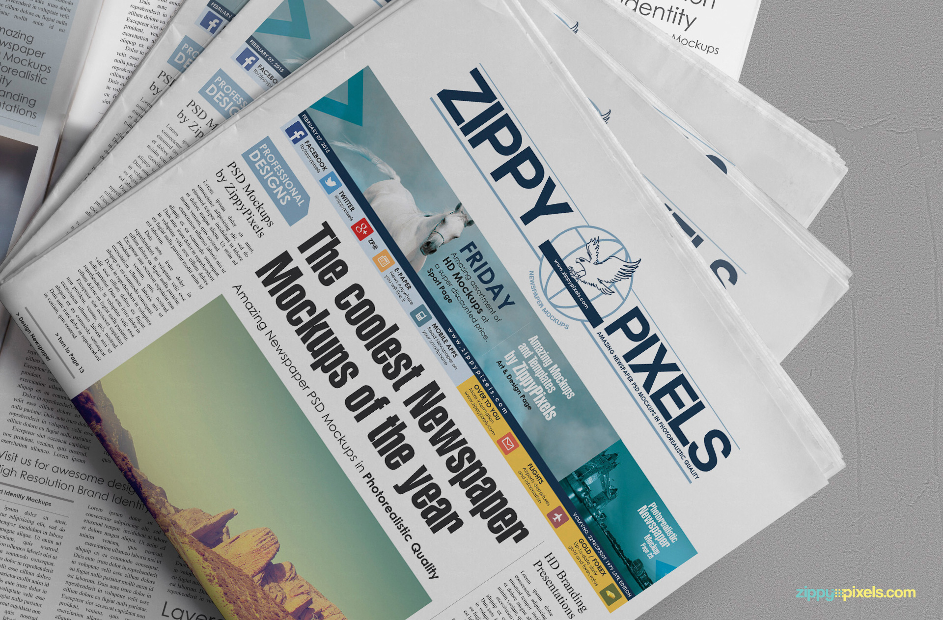 Free Newspaper Mockup for newspaper & ad designs