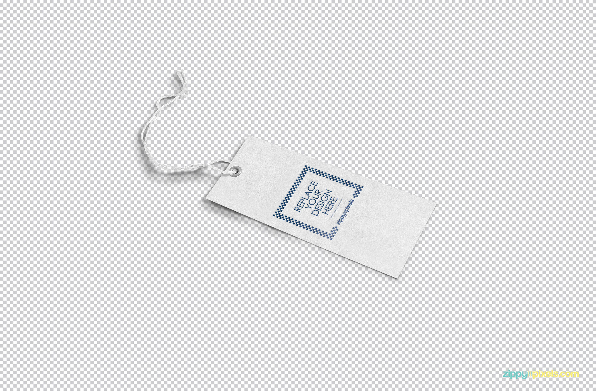 insert your design in fully customizable clothing tag mockup