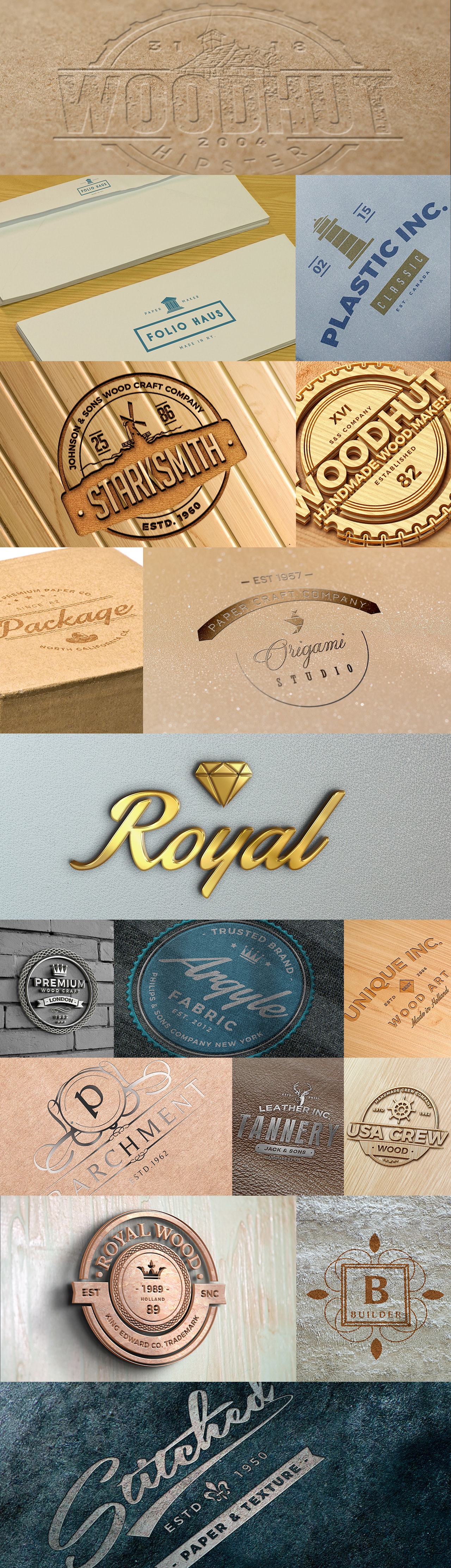 logo-mockups-bundle-engraved-bevelled-wood-carving-psd