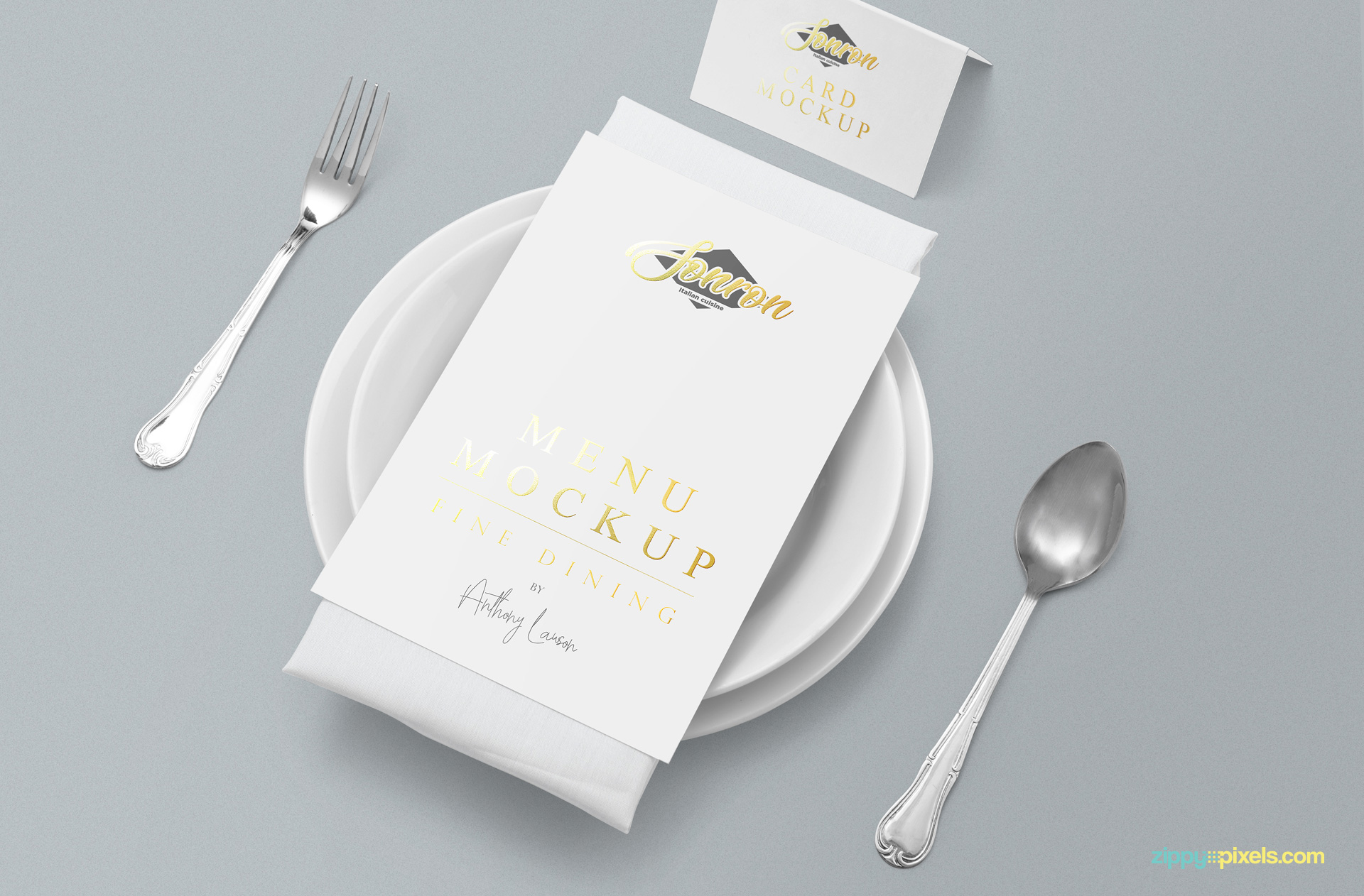 Menu mockup free PSD.