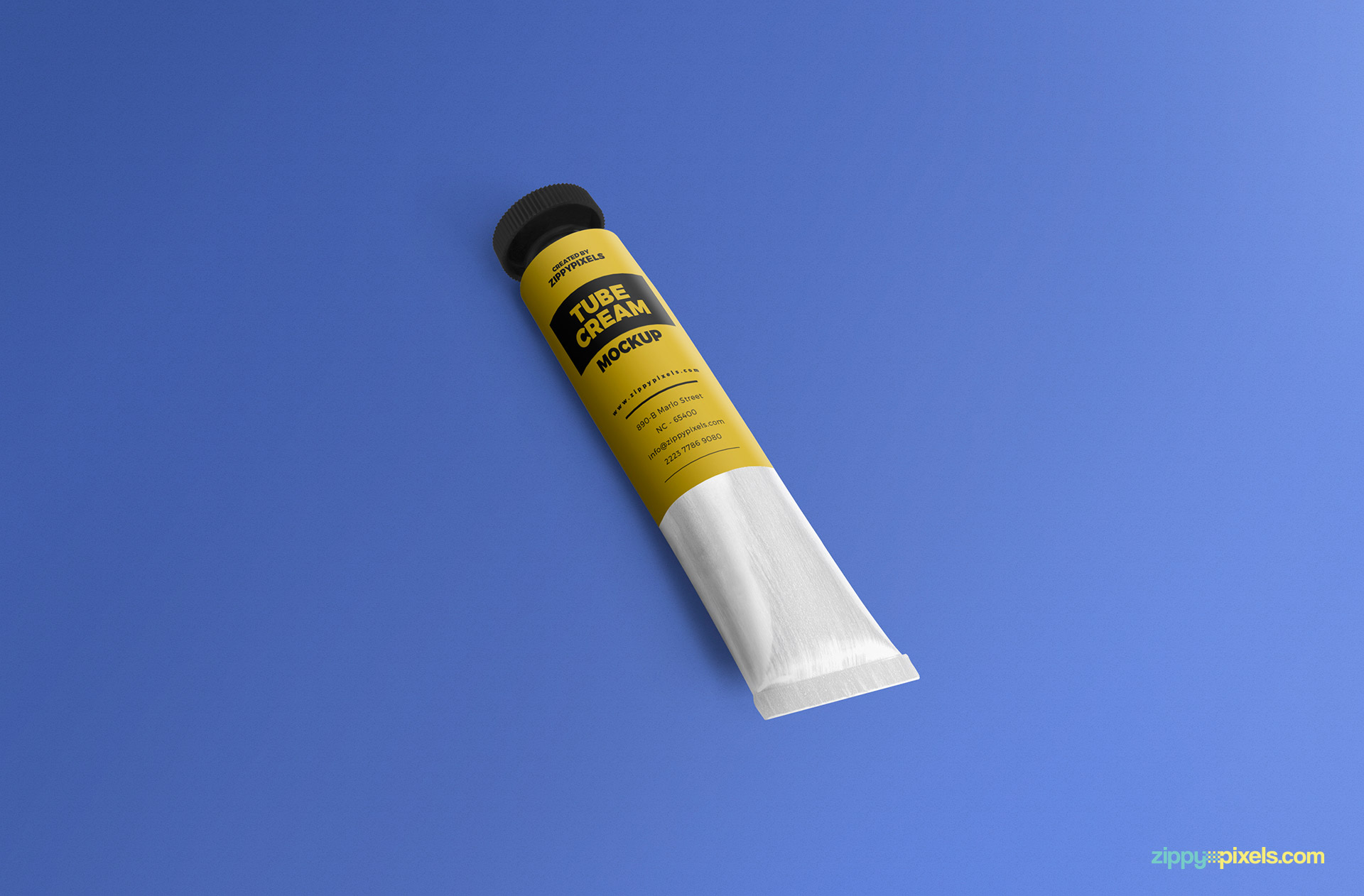 Gorgeously designed metallic cream tube mockup for presenting designs.