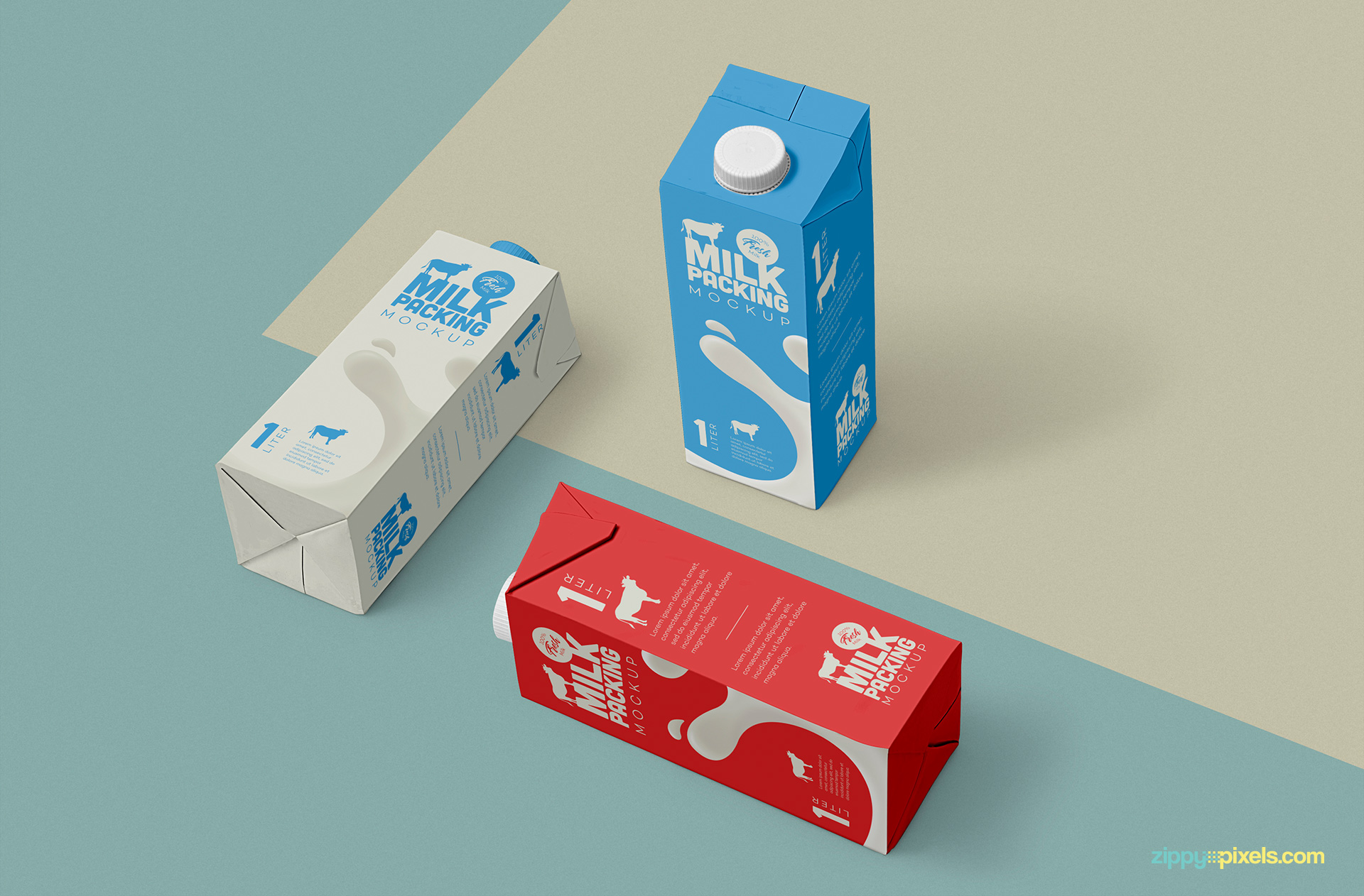 Free milk carton mockup.