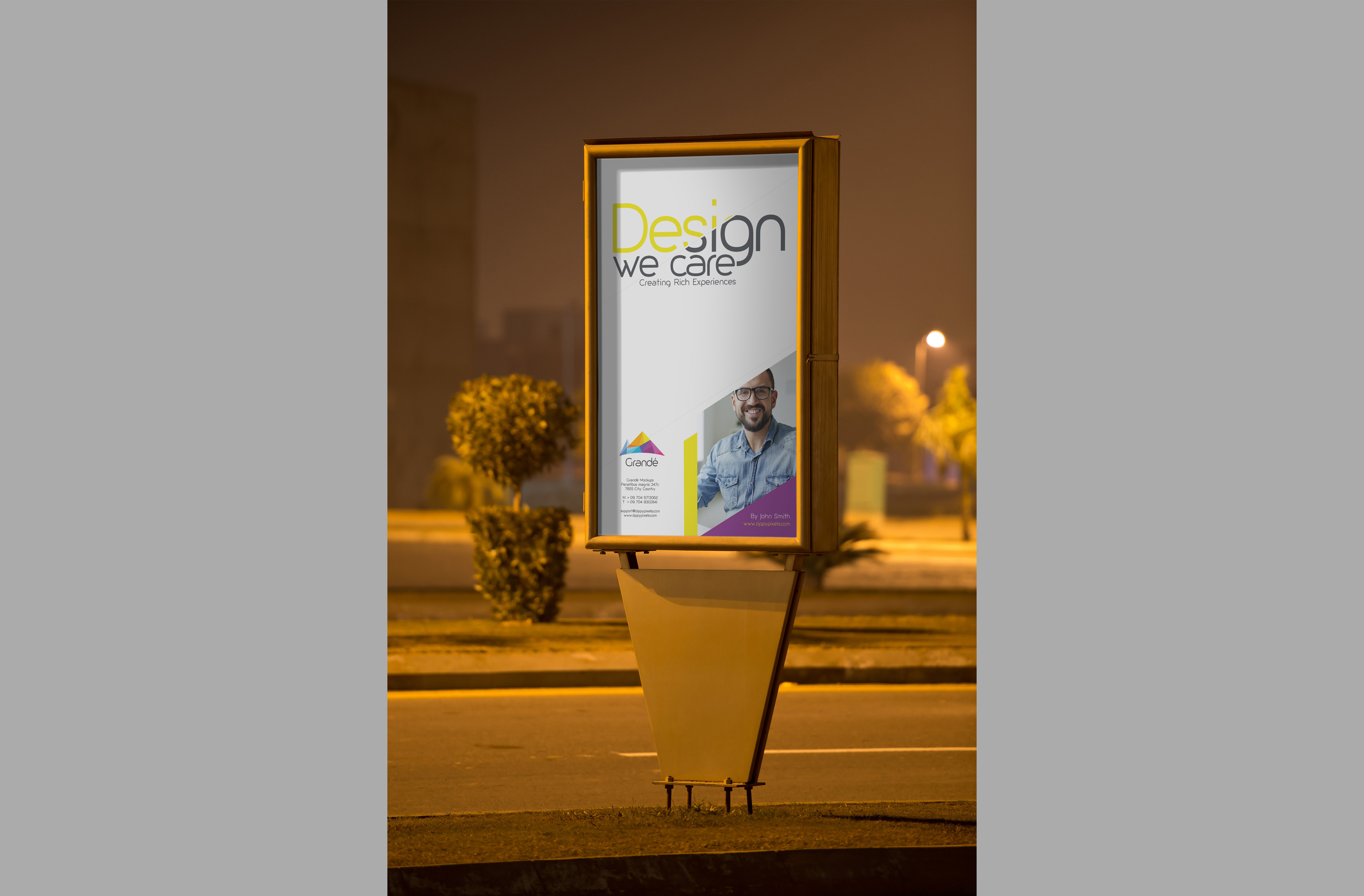 Outdoor Roadside Poster Mockup