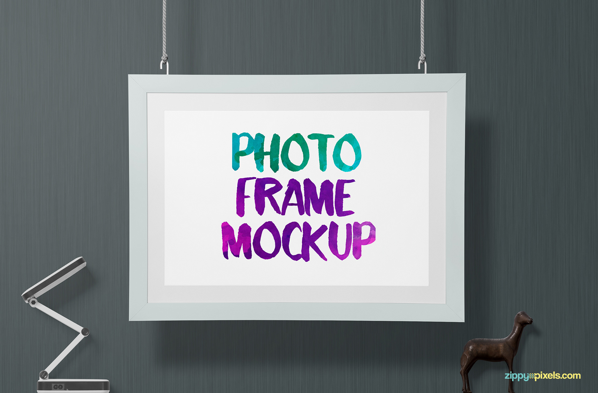 Free photo frame mockup PSD.