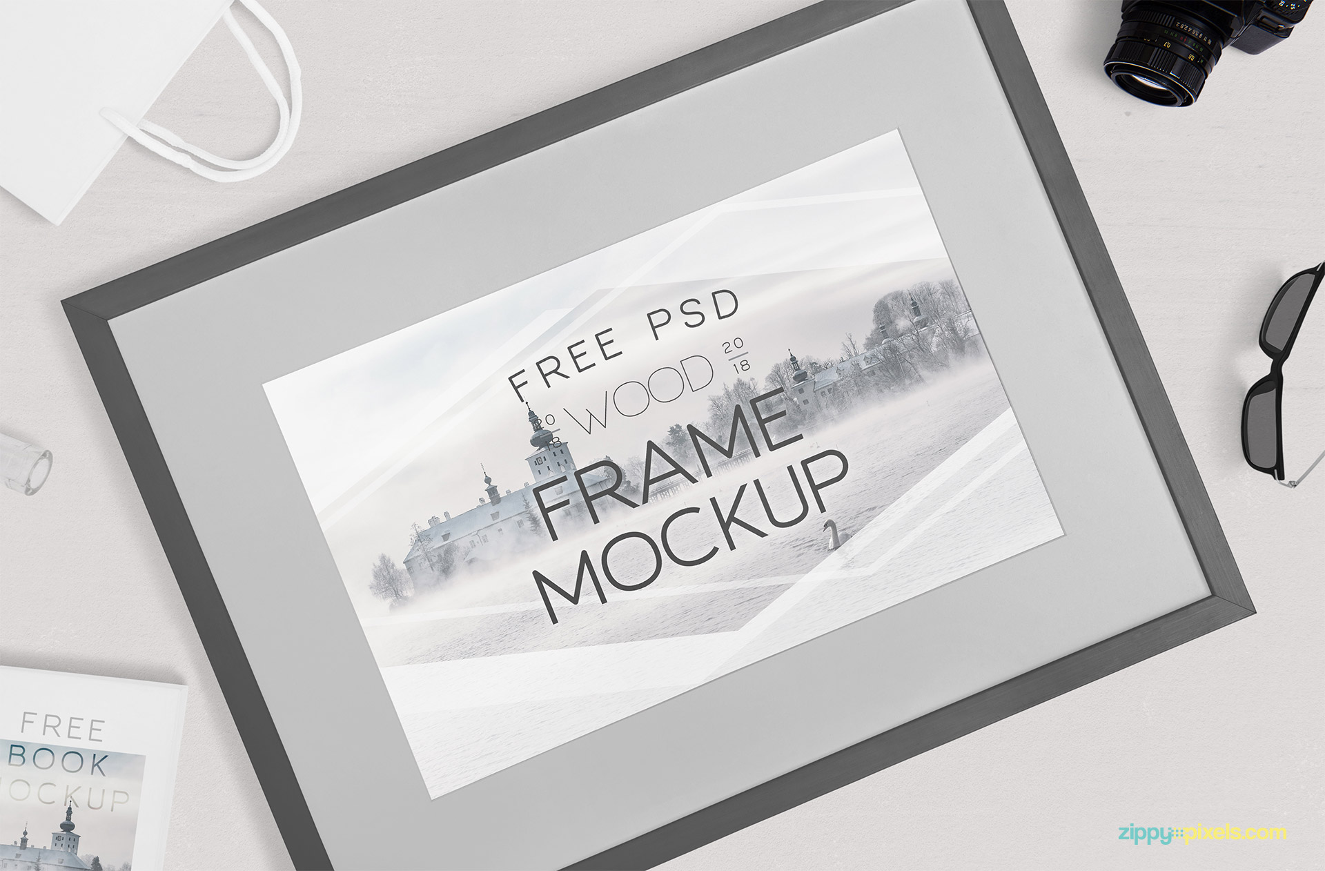 Free photography frame mockup.