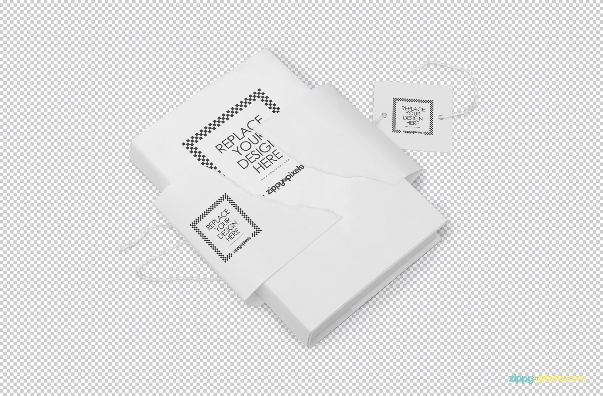 Plain white book cover isolated with greyscale background.