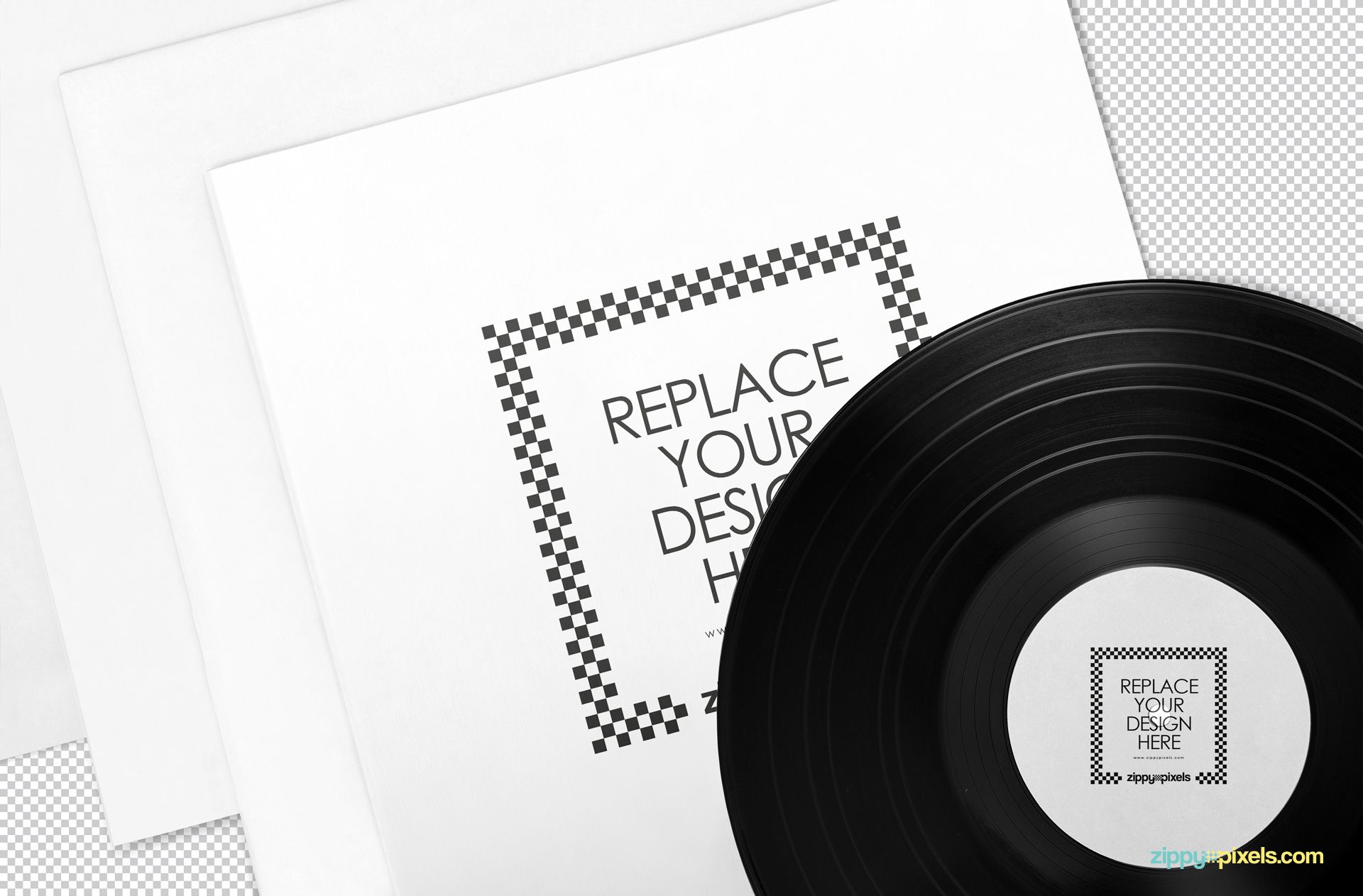 Editable record album mockup.