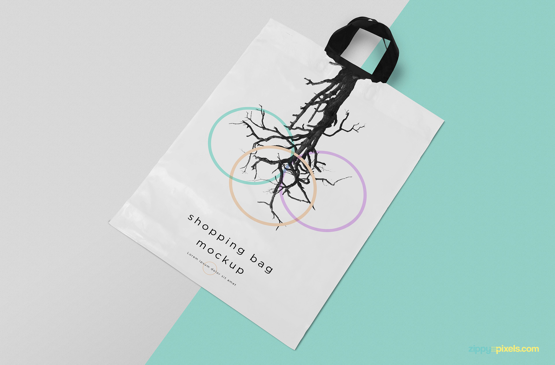 Shopping bag mockup free PSD.