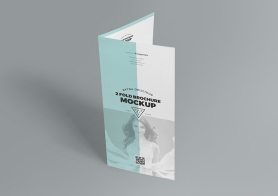 Slick Free 2 Fold Brochure Mockup PSD