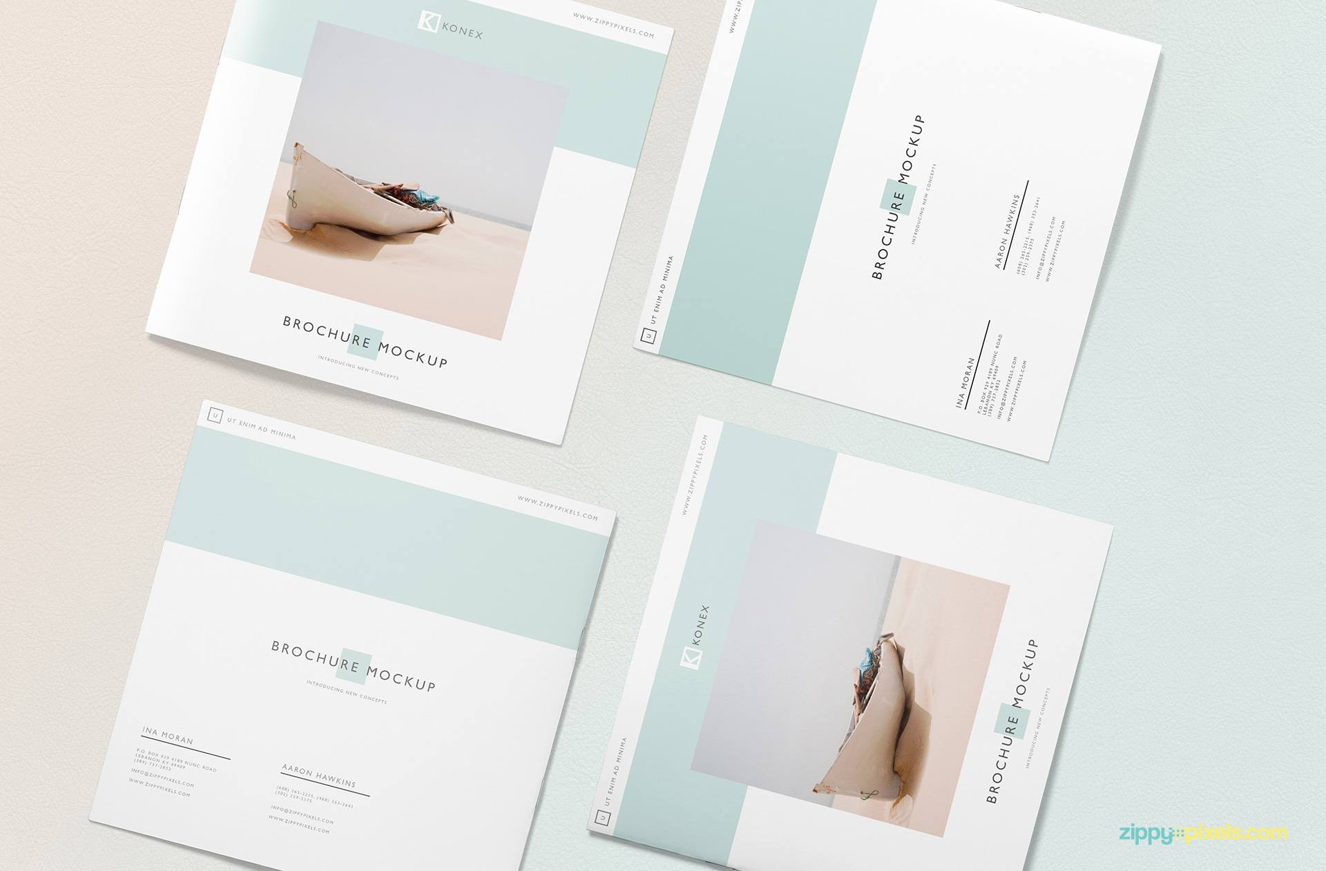 Brilliant square brochure mockup free PSD.