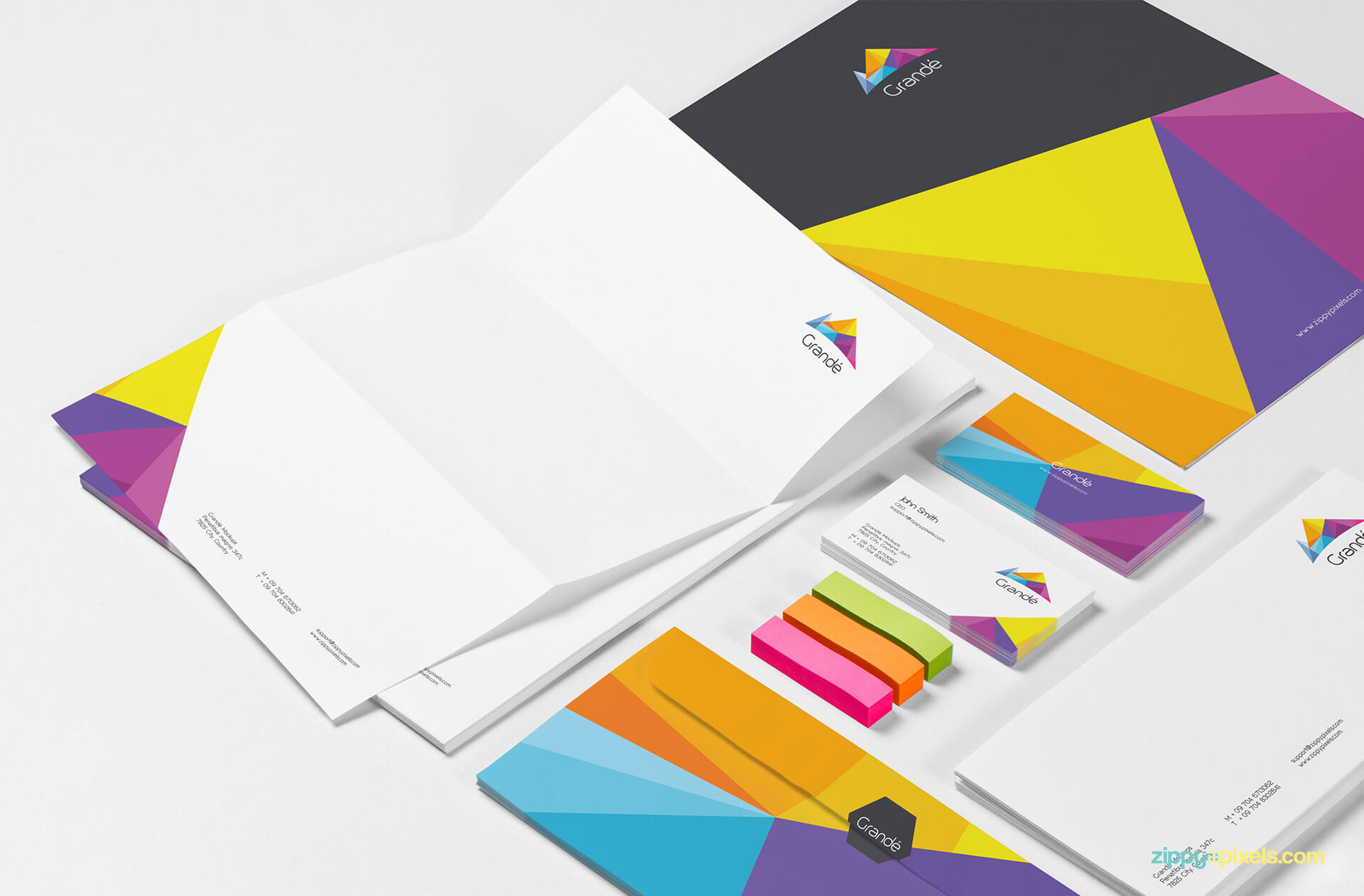 Creased Letterhead & Envelopes and Business Cards