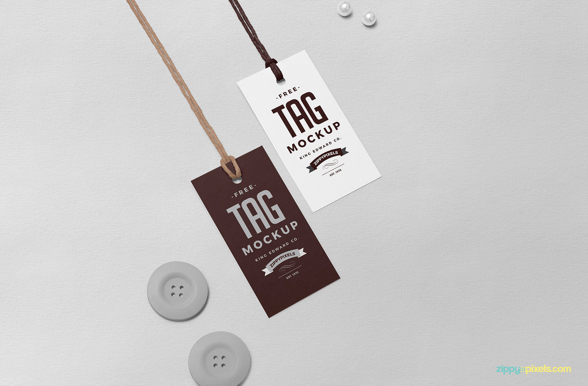 Free swing tag mockup.