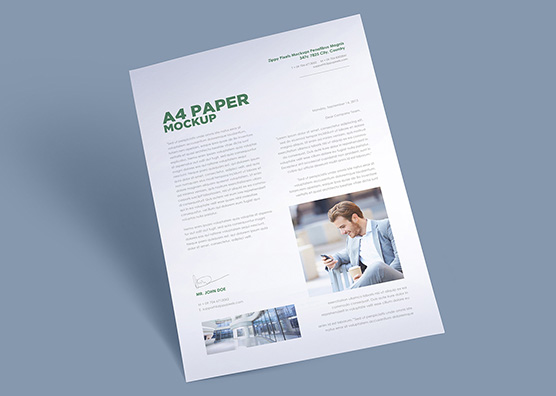 Free A4 Paper Mockup Volume 1