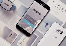 Free Android Mobile Mockup Scene