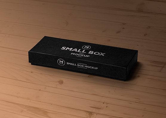 Free Box Mockup PSD With Customizable Top & Front  Design