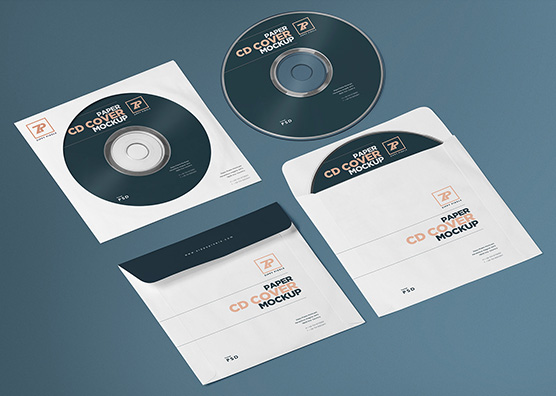 Free Isometric Paper CD Cover Mockup & CD Mockup Generator