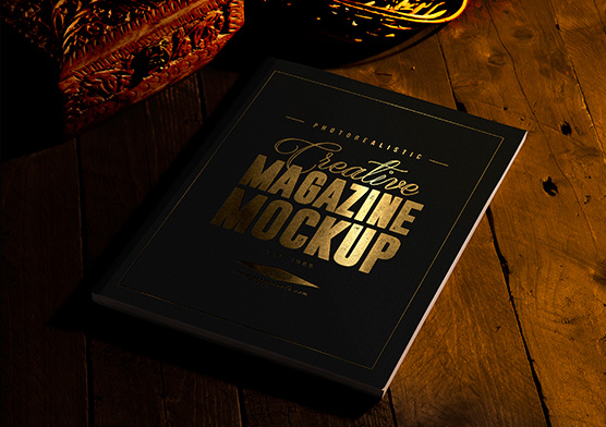 2 Free Magazine Mock-Ups With Stunning Gold Foil Effect (US Letter Size)