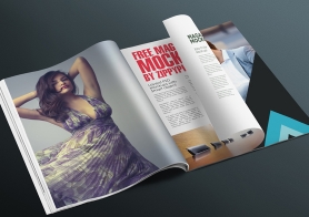 Free Photorealistic Magazine Page Mockup