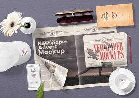 Free Newspaper Mock Up PSD